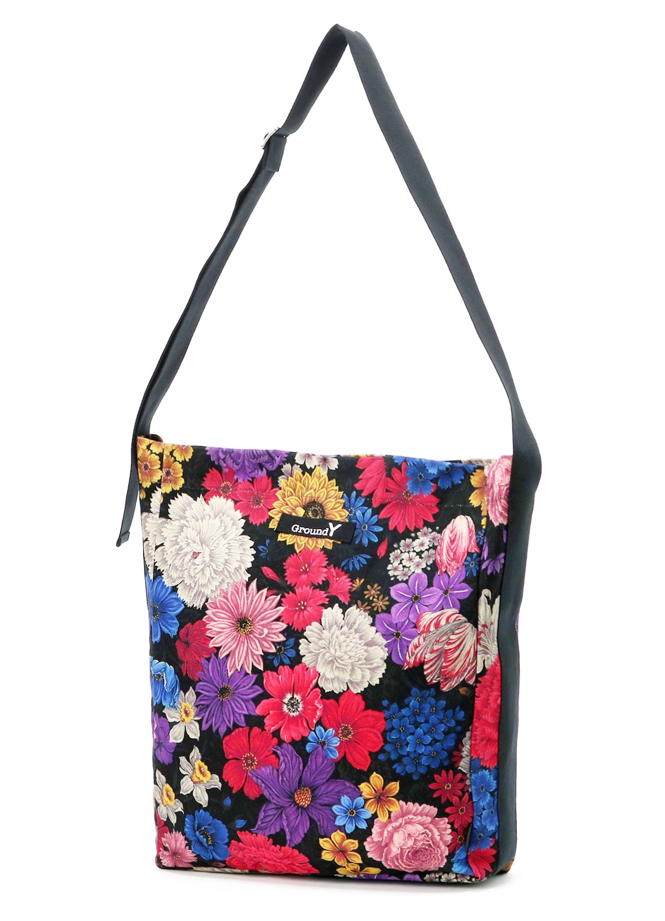 Cotton Shoulder Bag with Flower Print