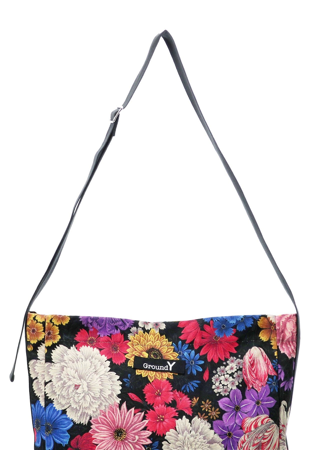 Cotton Shoulder Bag with Flower Print