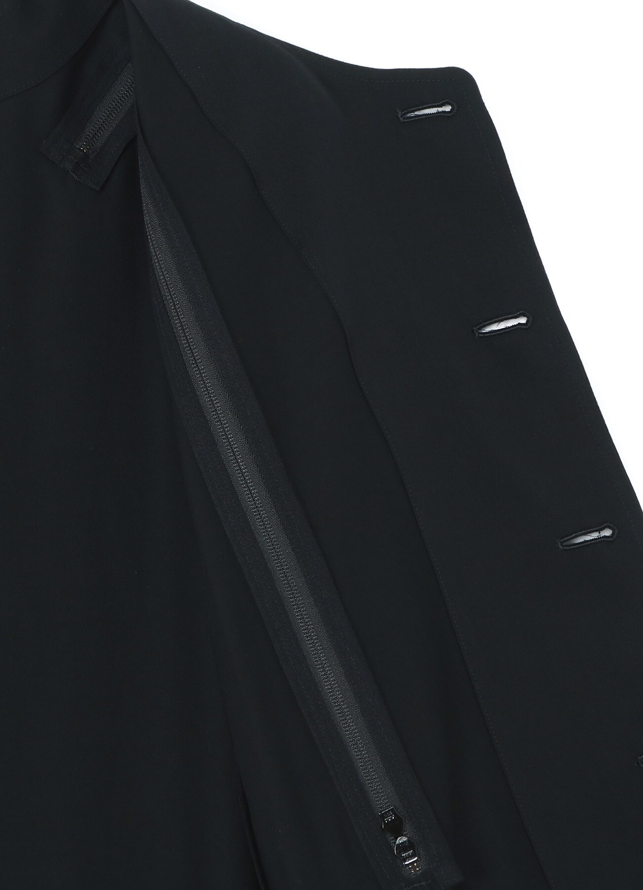 CELLULOSE TWILL COAT WITH SHOULDER ZIPPERS
