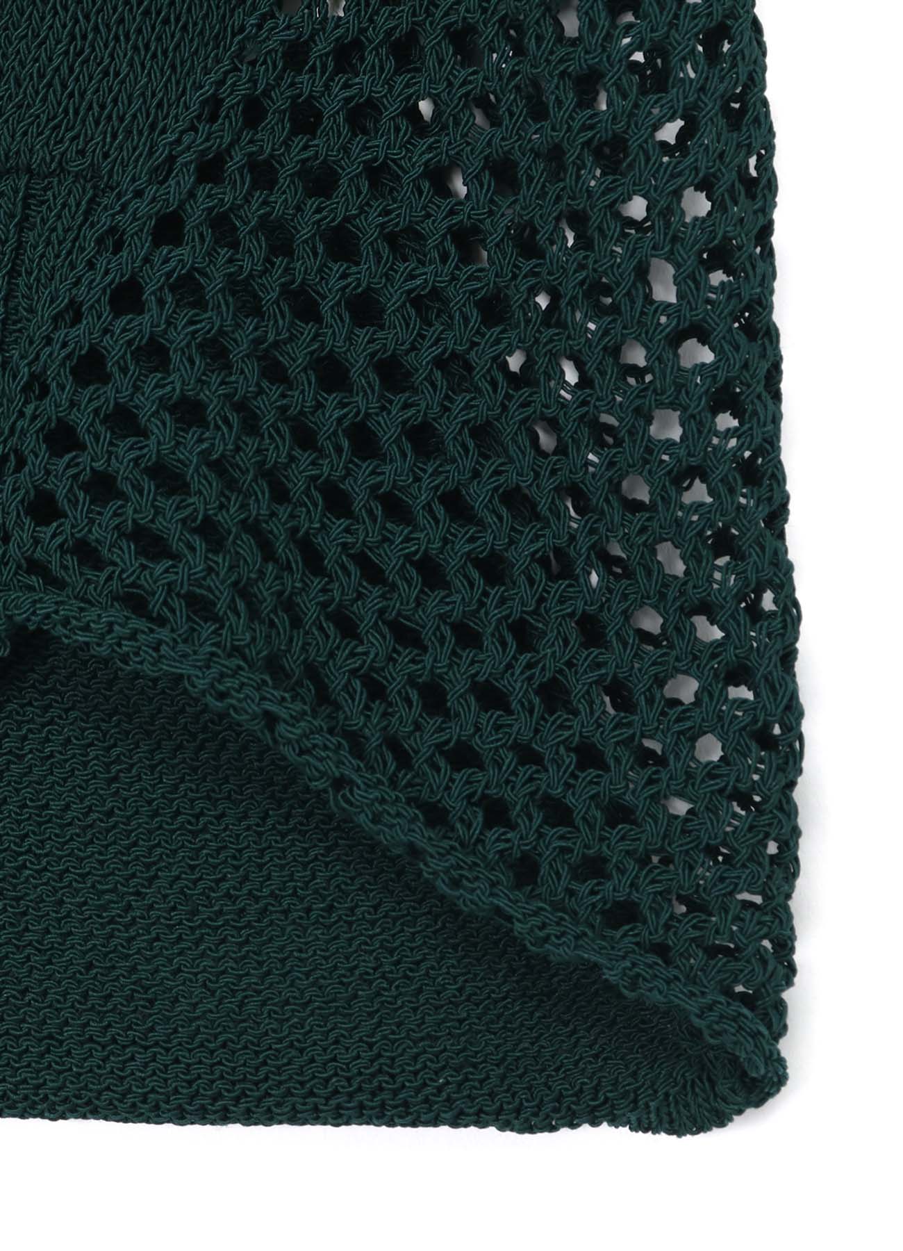 Cotton/Nylon Knitted Hoodie With Mesh Detail