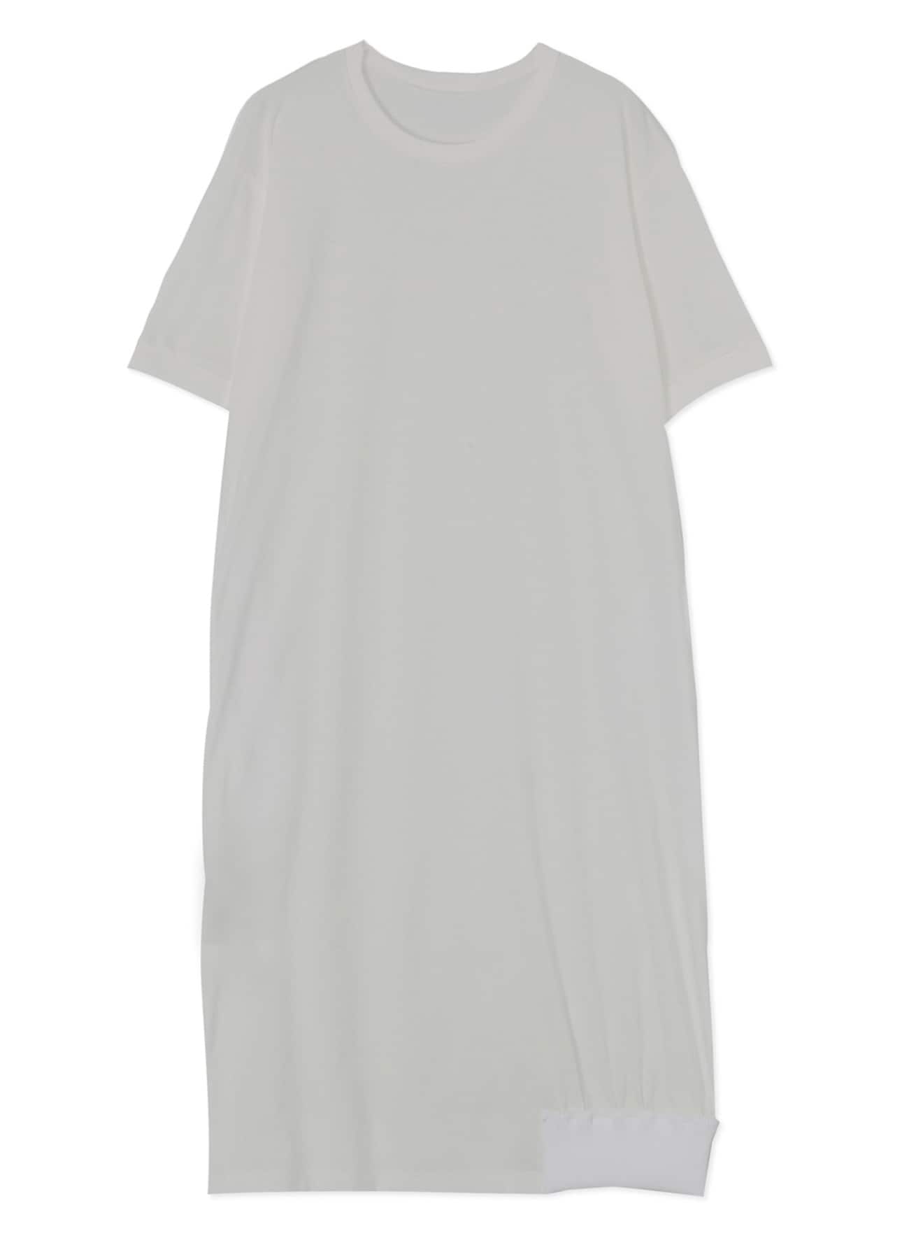 30/ Cotton Jersey Dress with Uneven Hemline