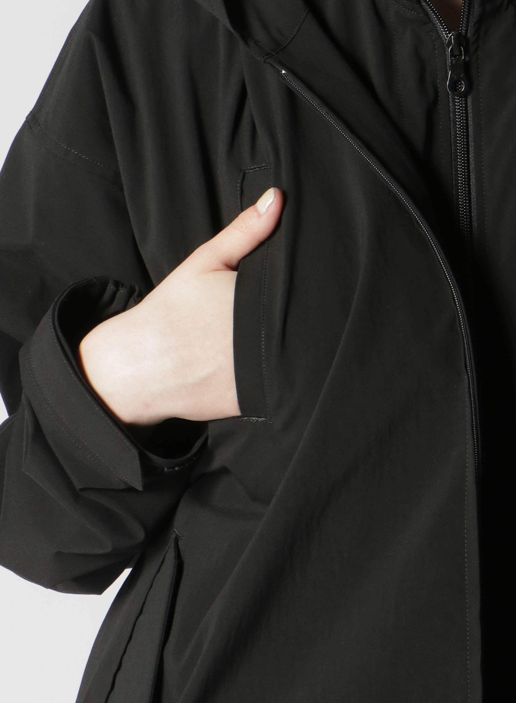 POLYESTER TAFFETA LAYERED COAT(XS BLACK): GroundY｜THE SHOP YOHJI