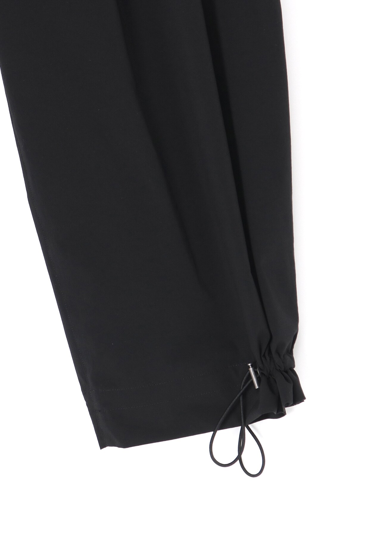 POLYESTER TAFFETA 2 TUCK HEM DRAWSTRING PANTS(FREE SIZE BLACK