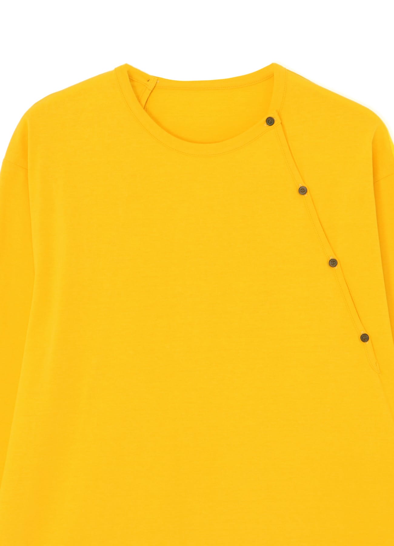 LONG SLEEVE T-SHIRT WITH BUTTON-UP DIAGONAL SLITS