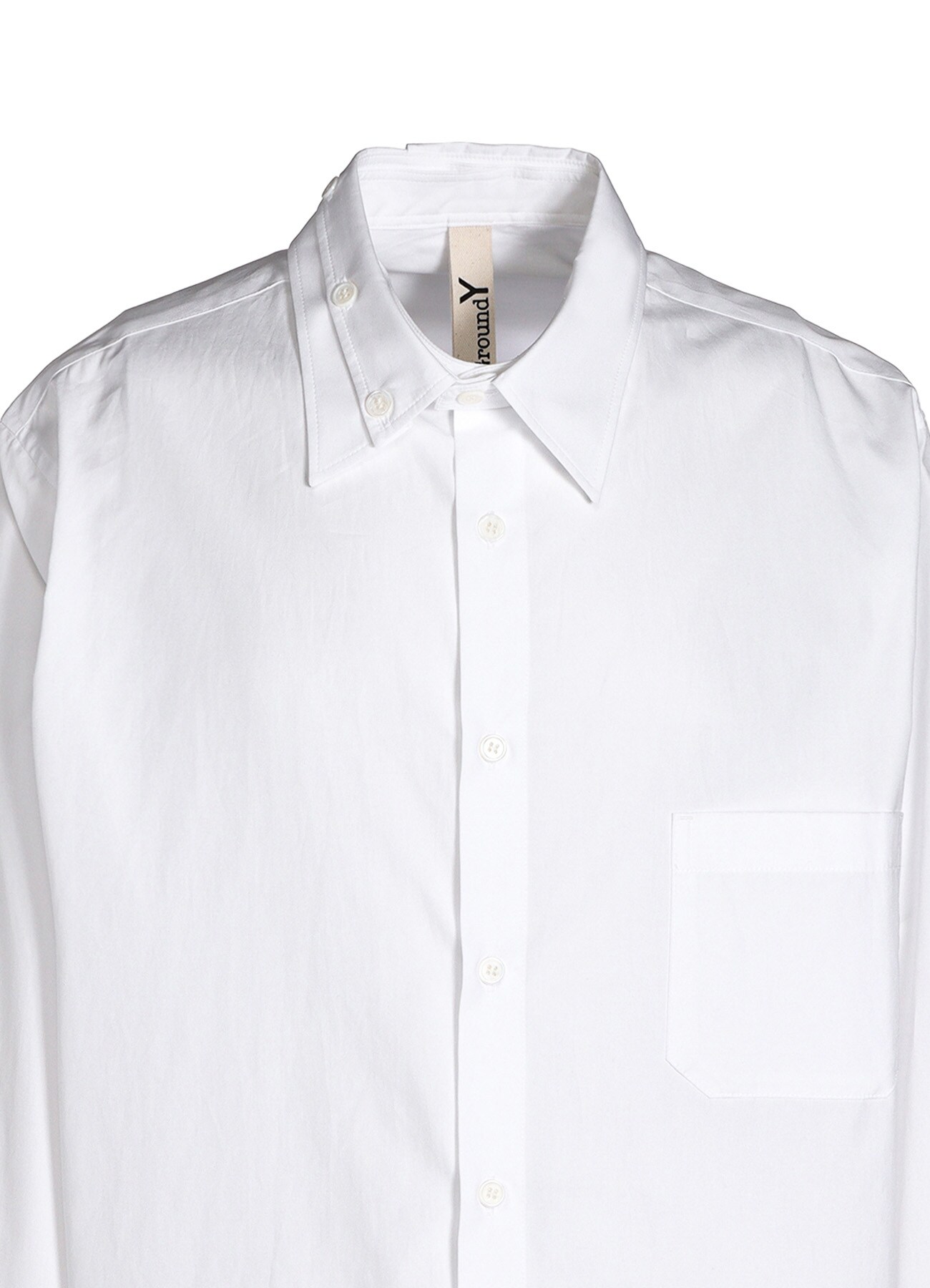 COTTON BROAD CLOTH SPARE COLLAR STANDARD BIG SHIRT