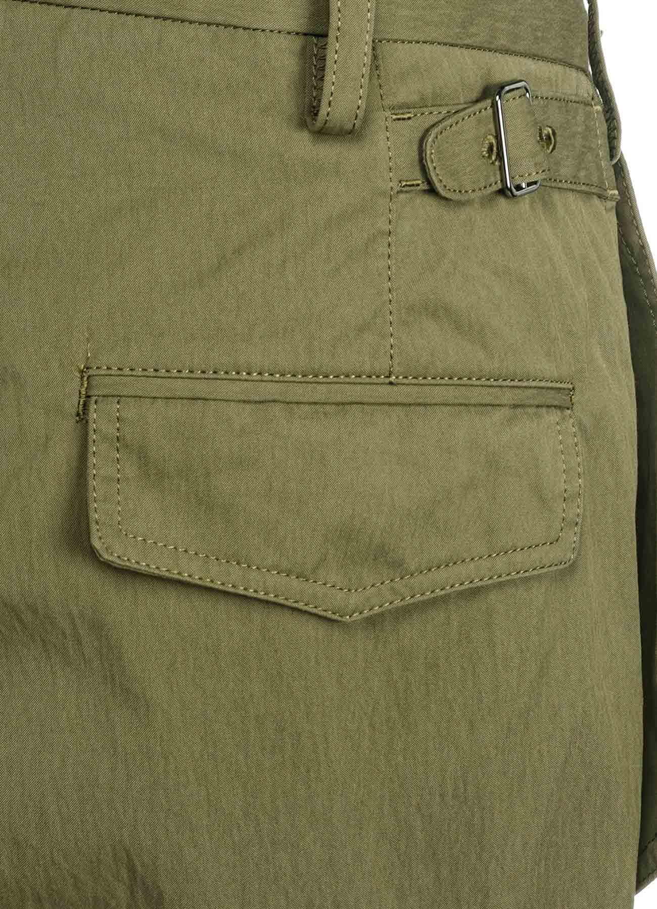 COTTON/NYLON OXFORD PANTS WITH FULLED WOOL GAUZE POCKETS