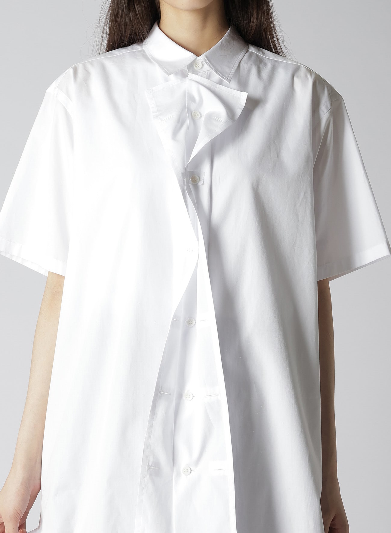 COTTON BROAD UNFIXED FRONT SHIRT