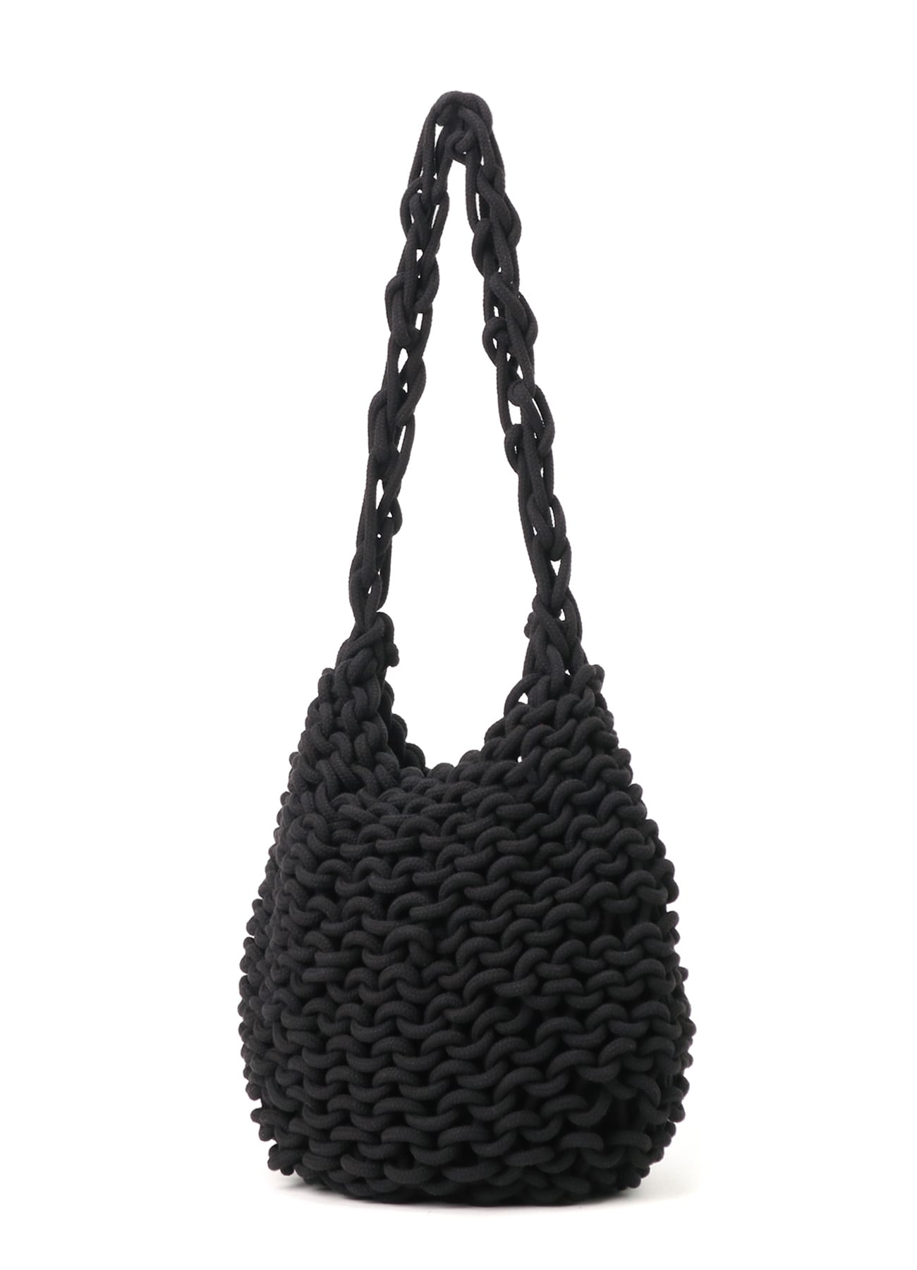 ROPE KNITTED SHOULDER BAG(FREE SIZE BLACK): GroundY｜THE SHOP 