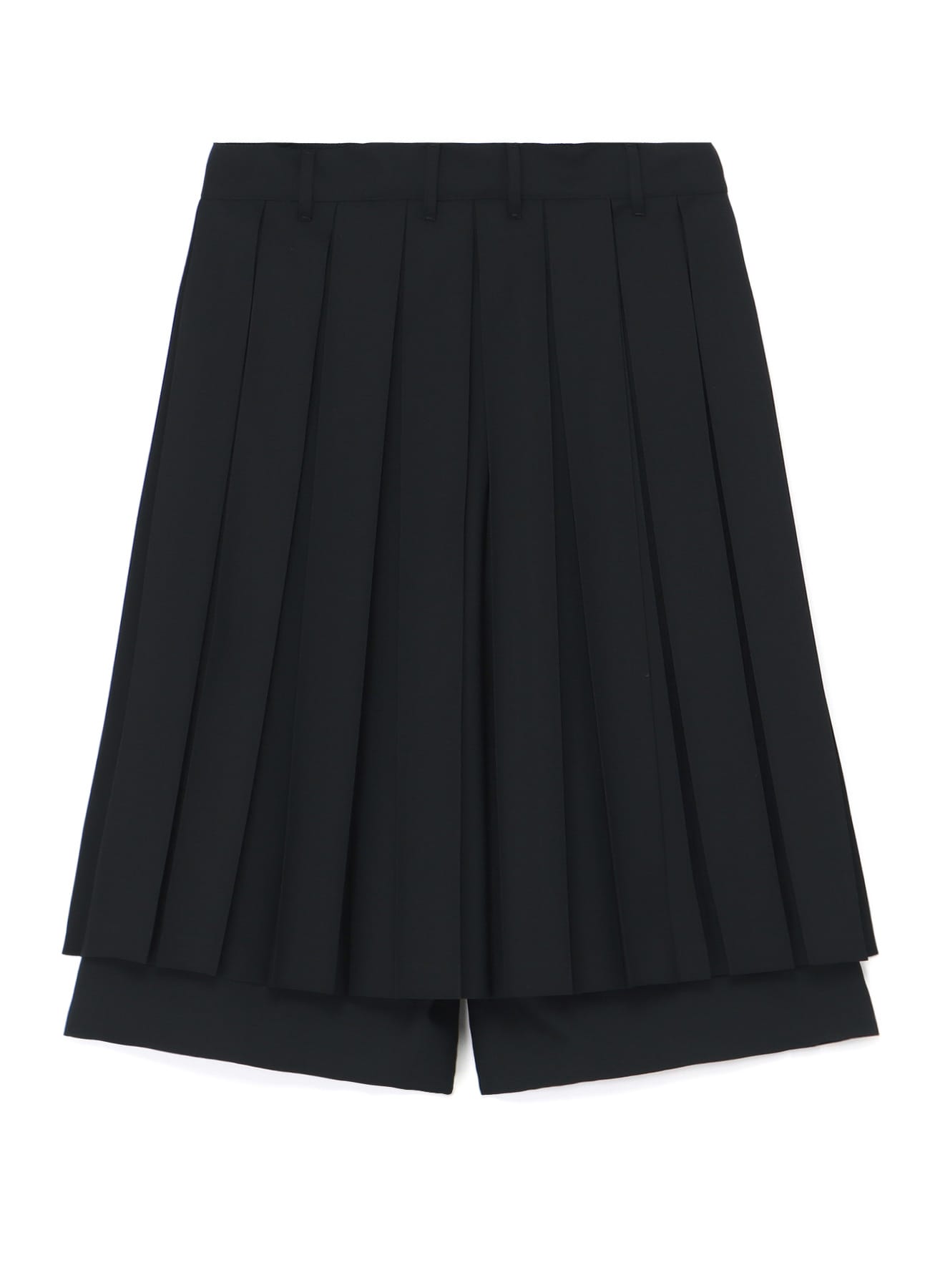 WOOL POLYESTER GABARDINE WRAPPED PANTS PLEATS VER