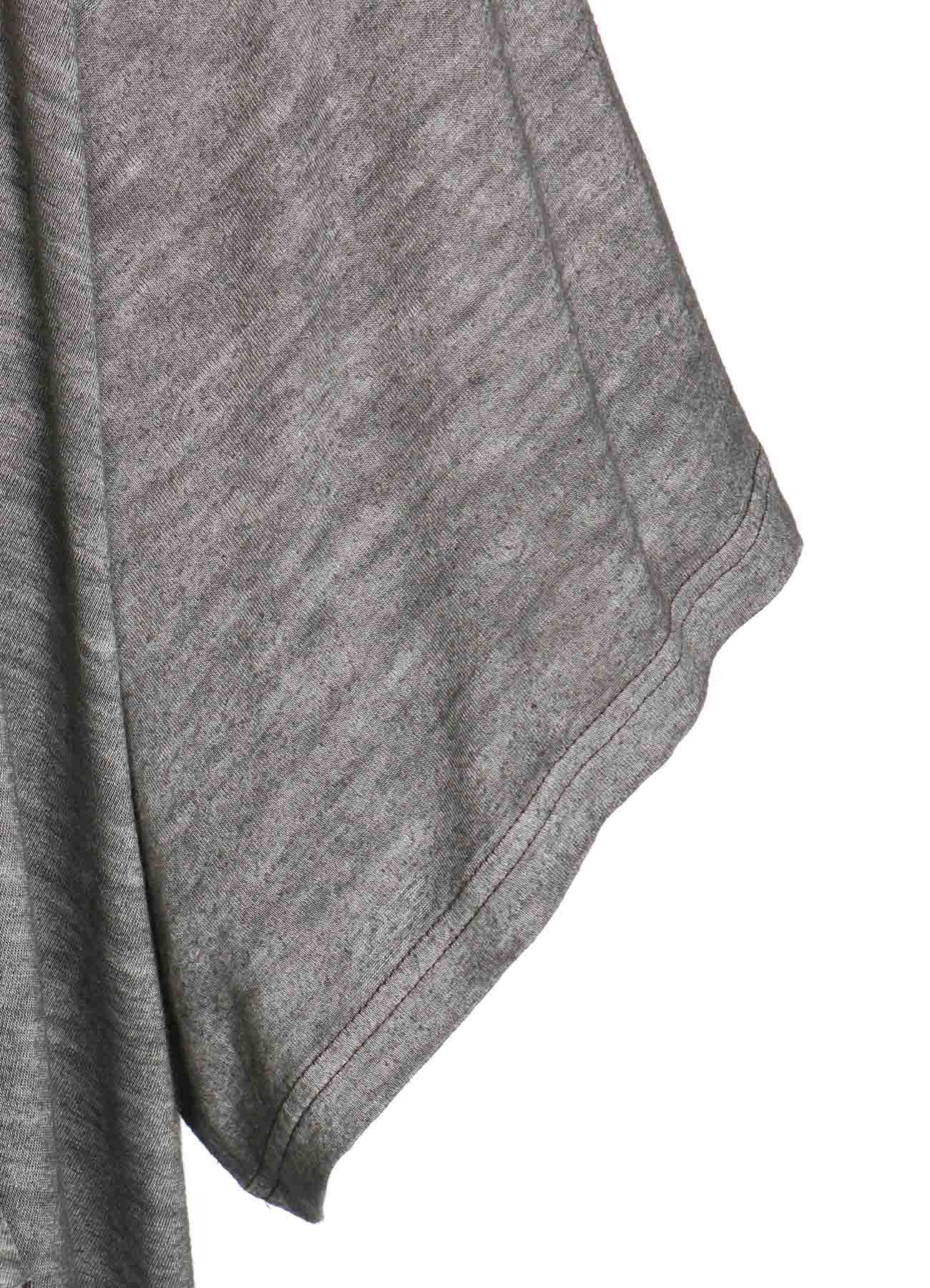 SUMI INK-DYED LINEN JERSEY THREE-QUARTER SLEEVE PULLOVER