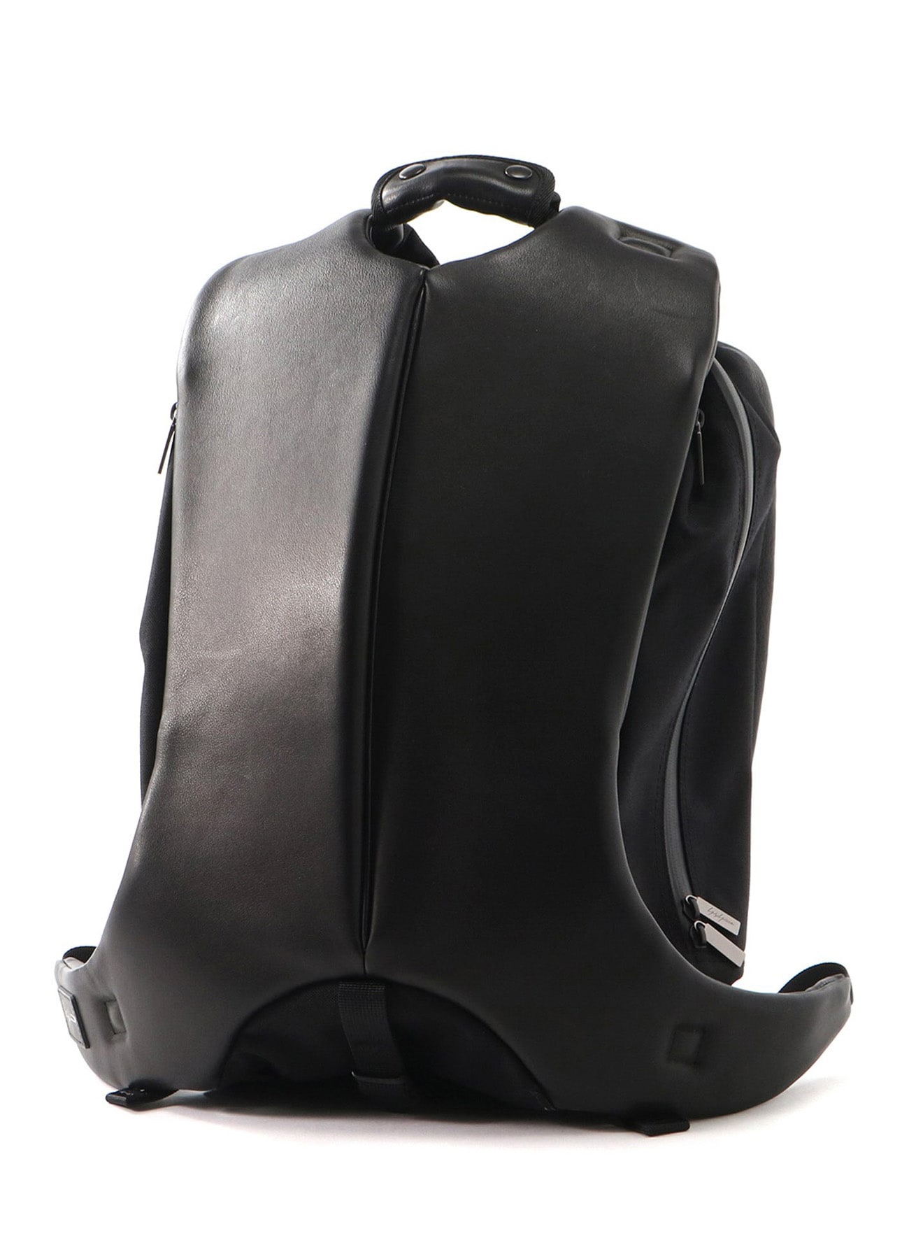 COW LETHER/NYLON 3 SPACE BACKPACK