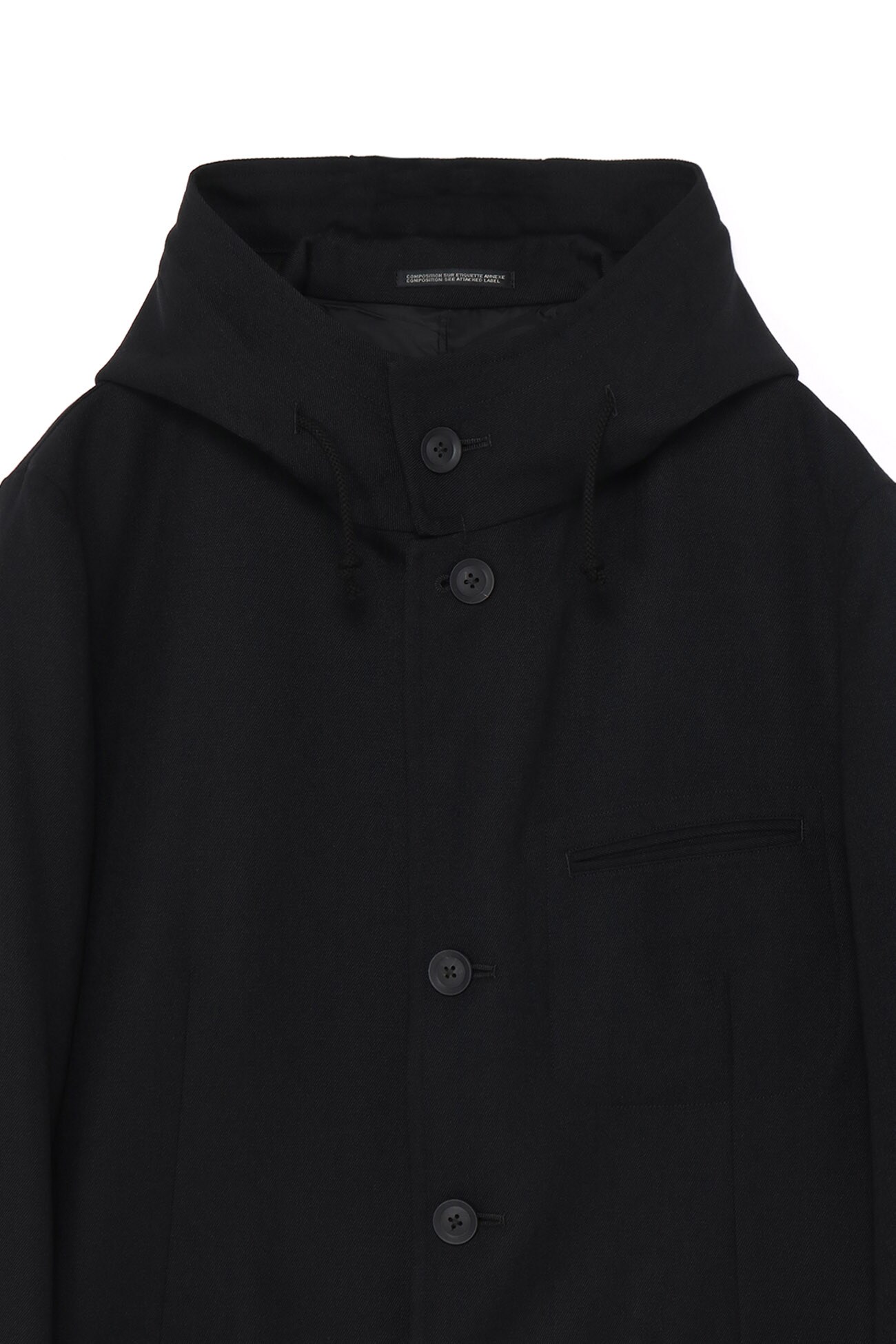 I-3 BUTTON HOODED JACKET