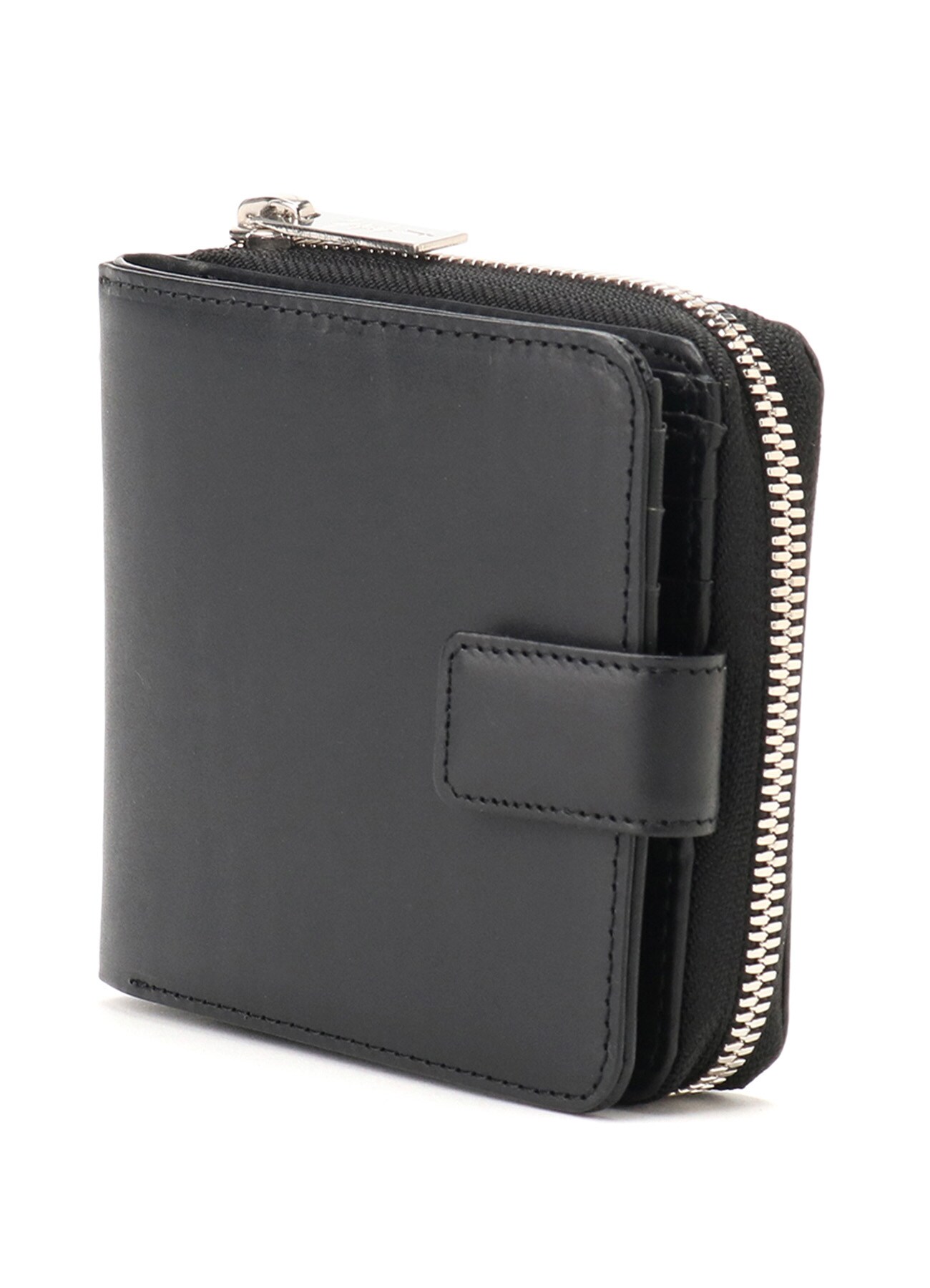 THICK NATURAL COW LEATHER ROUND ZIP WALLET