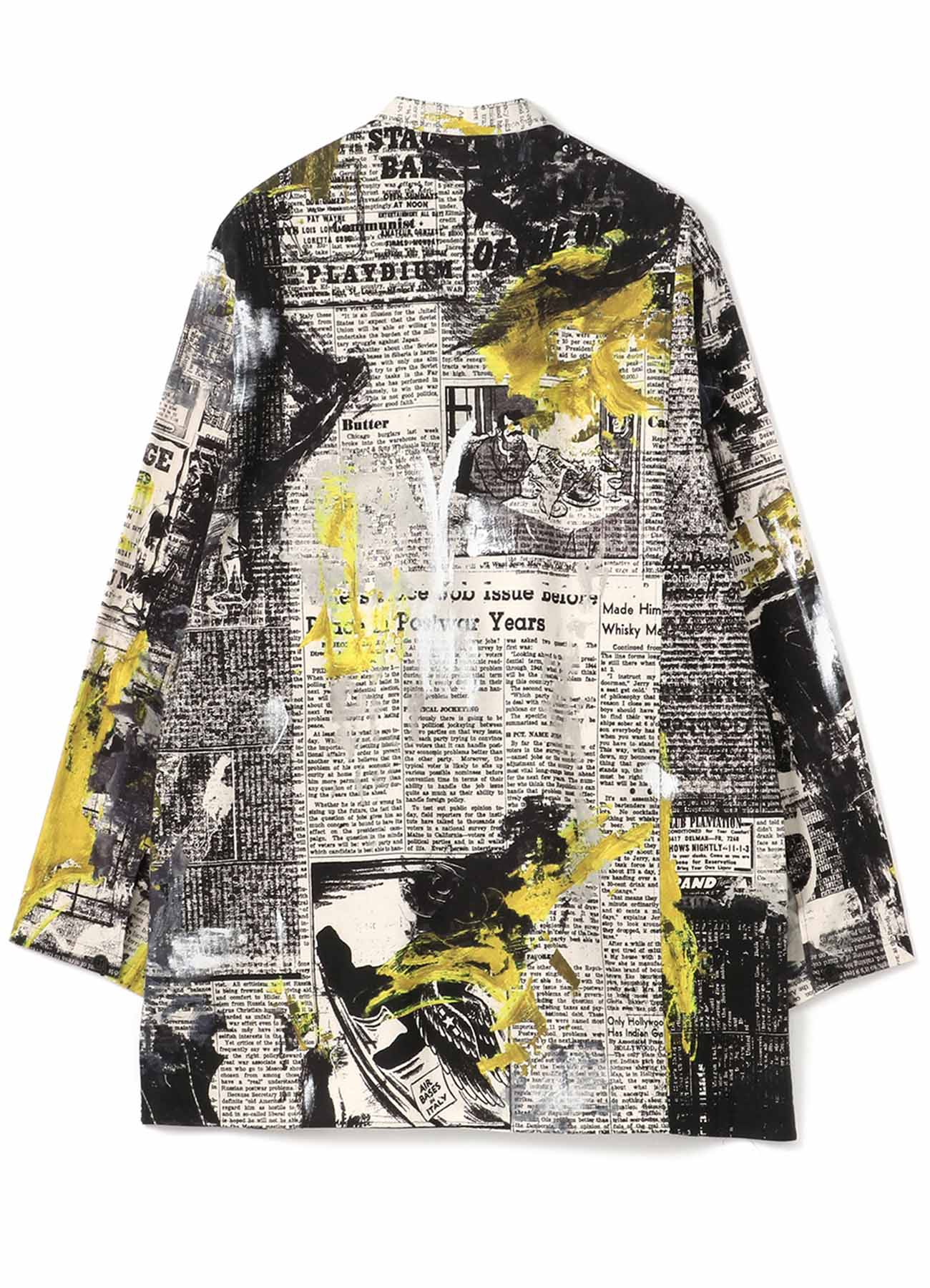 COTTON NEWSPAPER STAND COLLAR BLOUSE