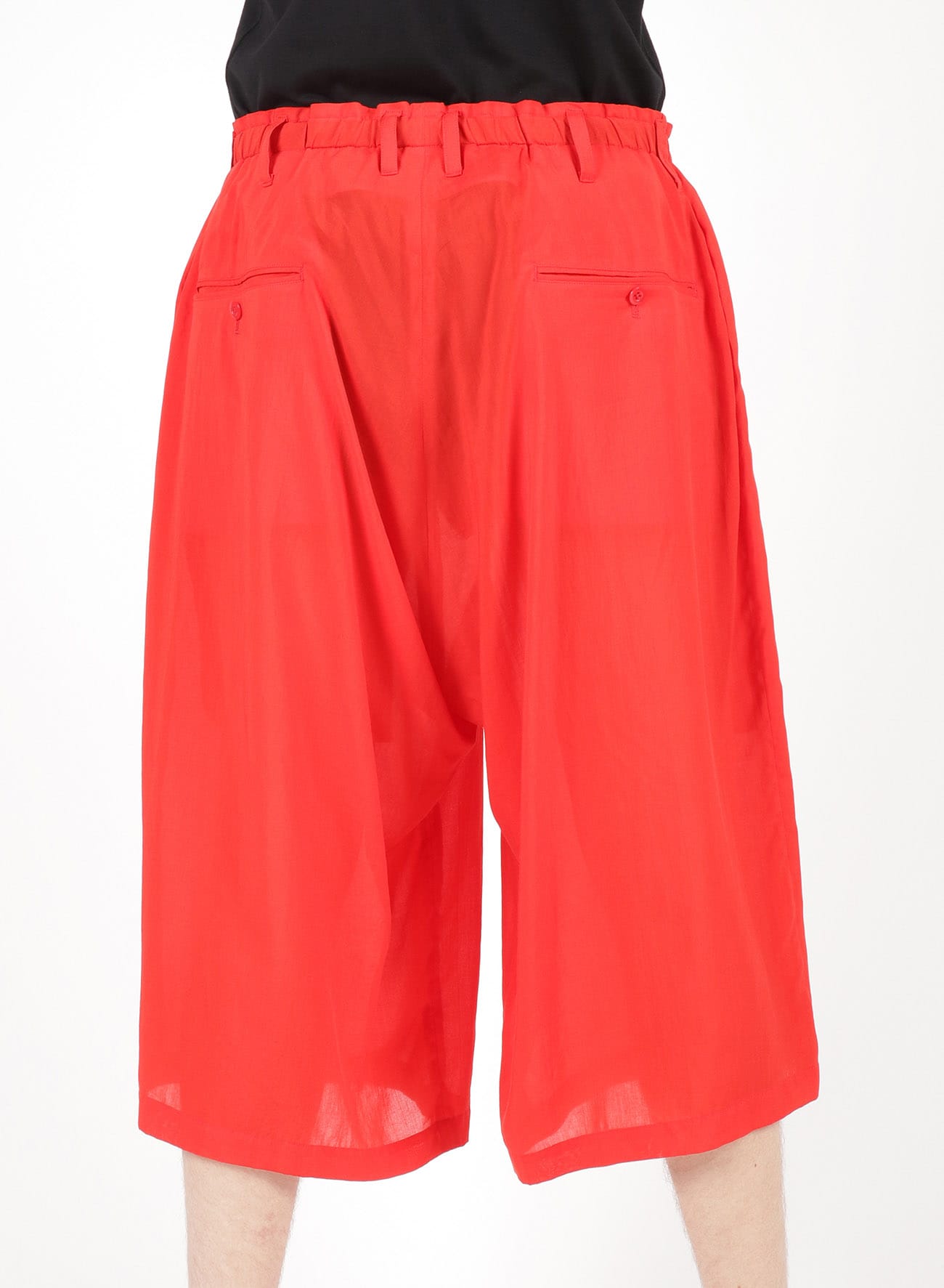 SILK CRAPE DECHINE+RED CELLULOSE LAWN COVER PANTS