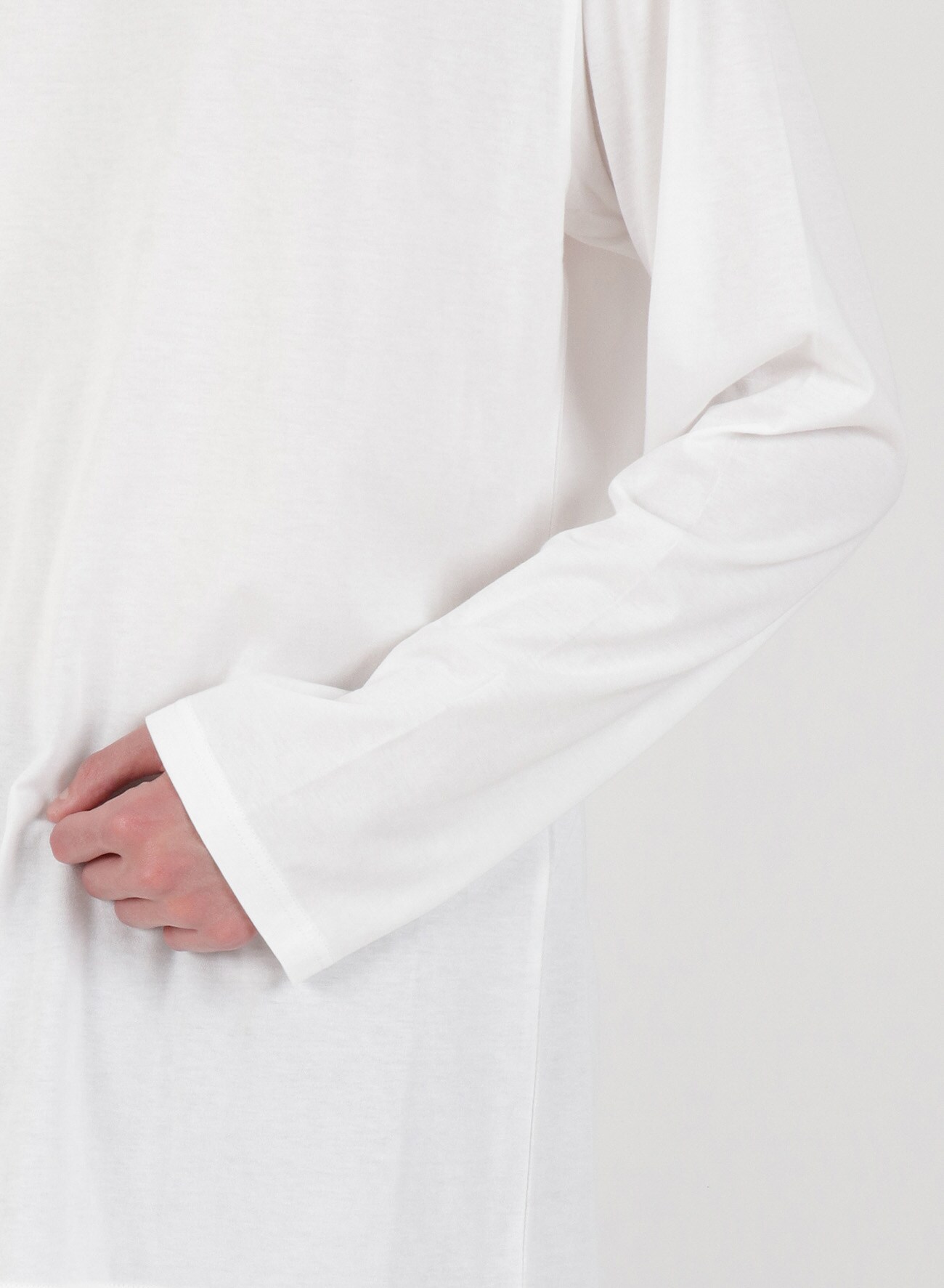 30/-ULTIMA REGULAR ROUND NECK LONG SLEEVES(M Off White): Yohji