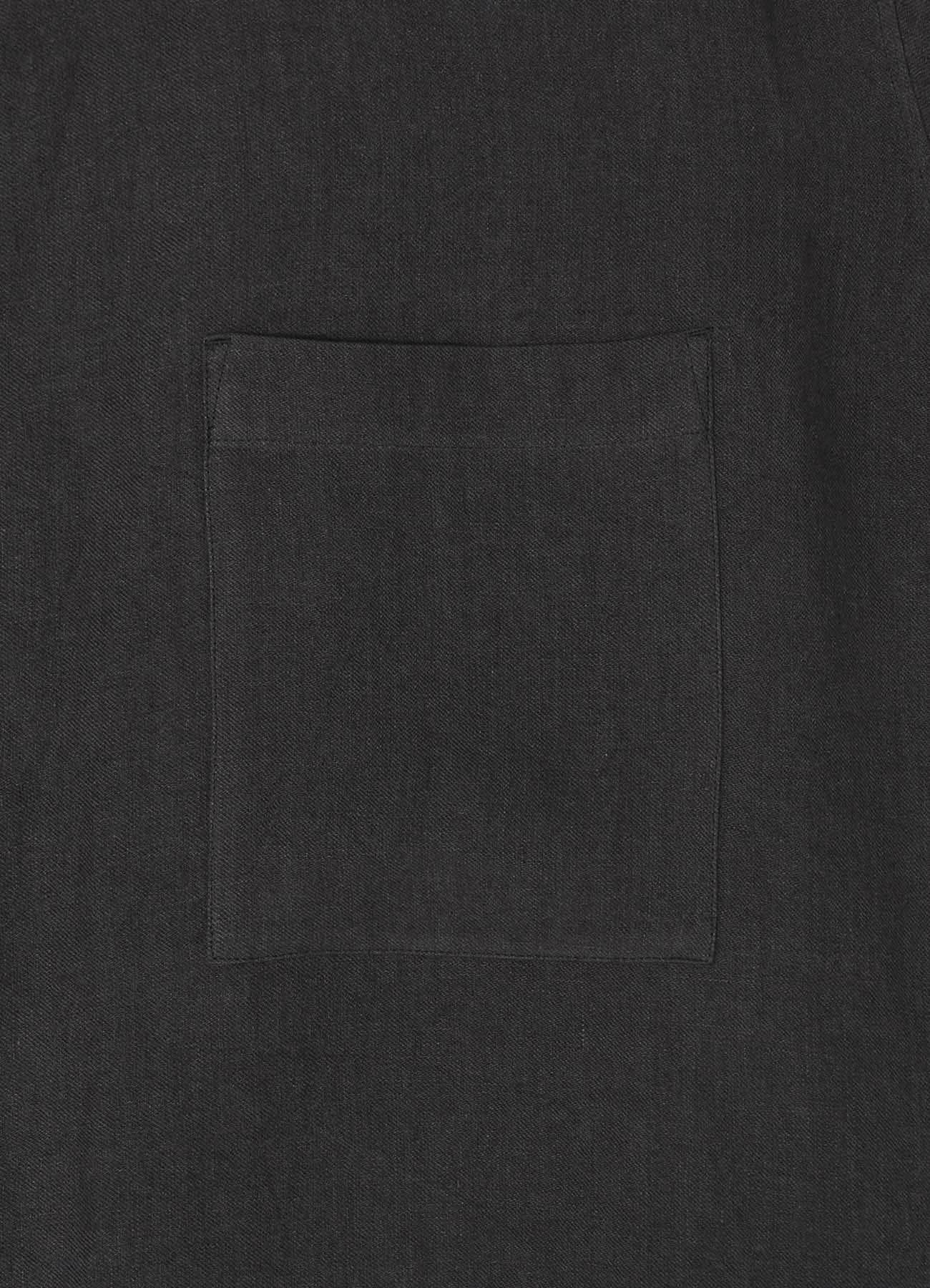 LINEN TWILL FRONT AND BACK DIFFERENCE LENGTH BLOUSE
