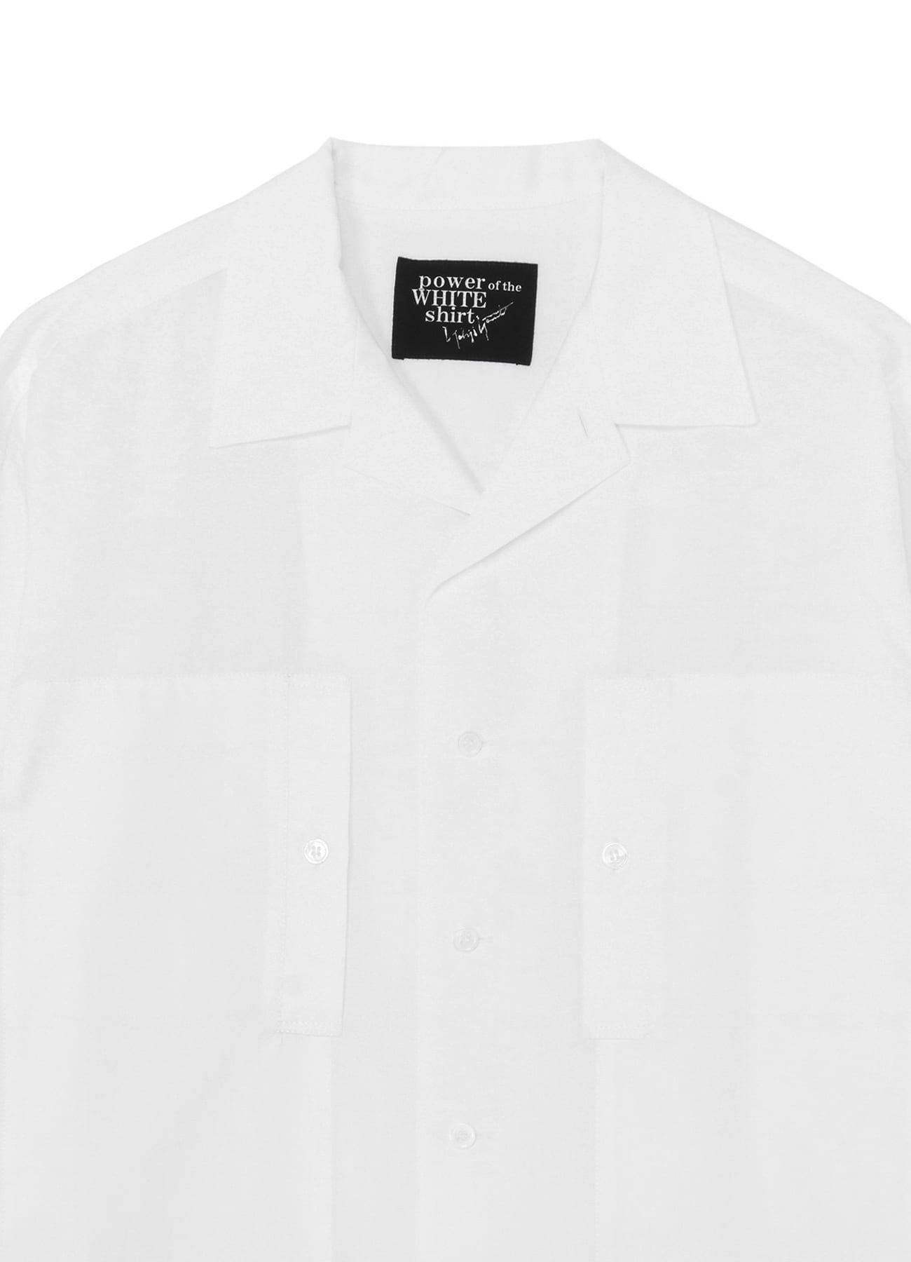 OPEN COLLAR SHIRT WITH DOUBLE CHEST POCKETS(S White): power of the ...