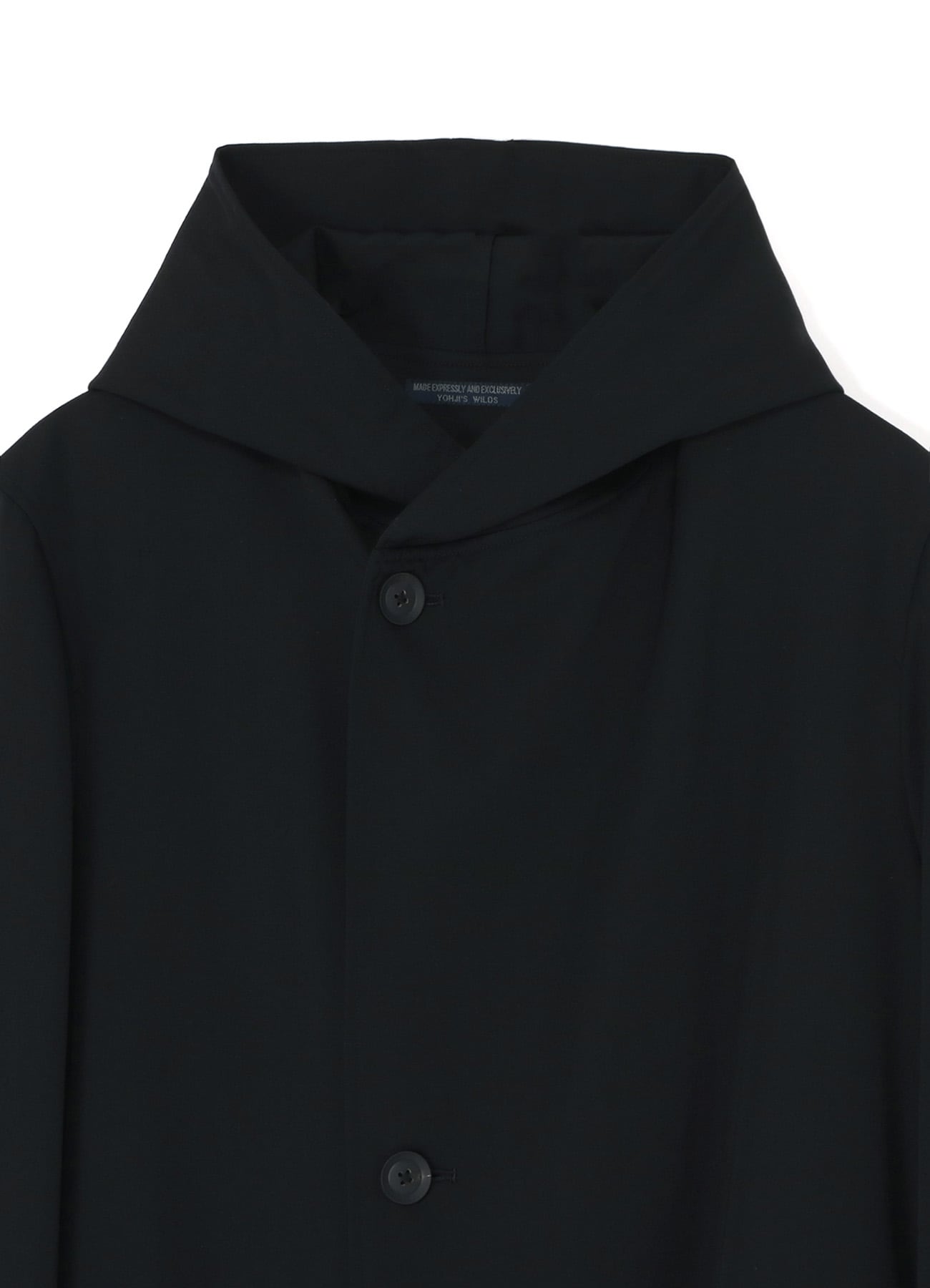 Y's Wool Gabardine Cutaway Jacket Black 3