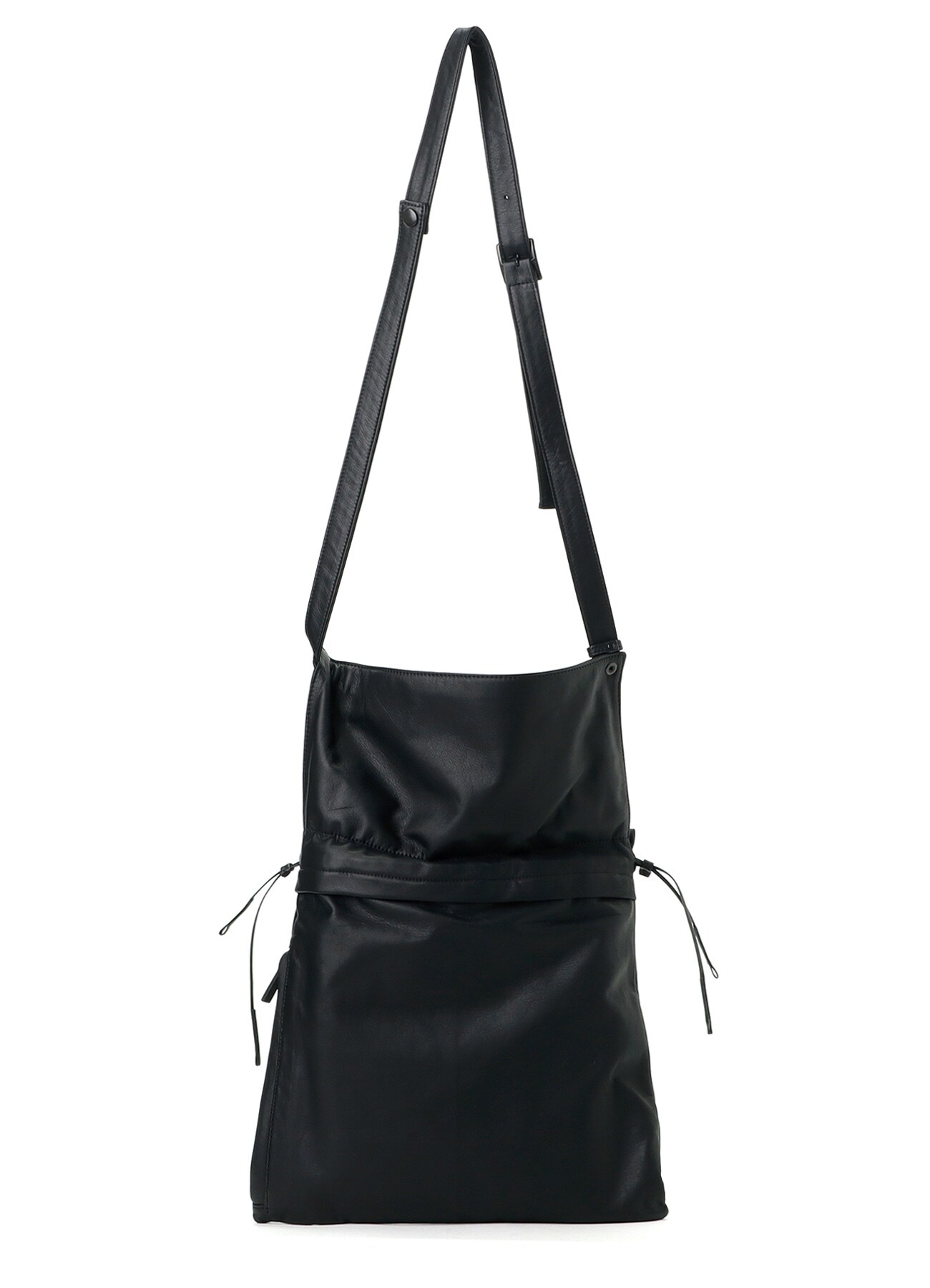 Leather hot sale drawstring bag