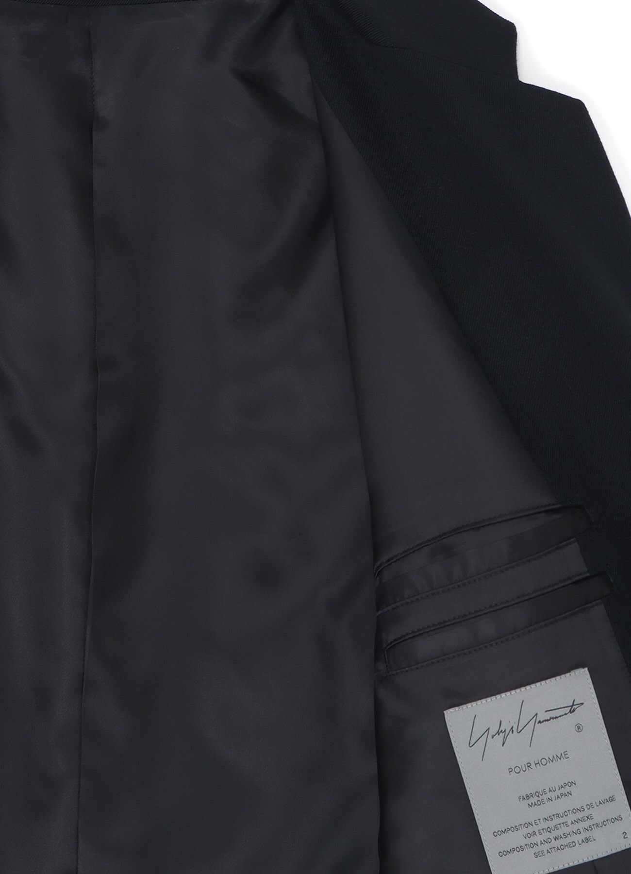 ARMY GABARDINE PLEATED BACK DETAIL JACKET(S Black): Yohji Yamamoto