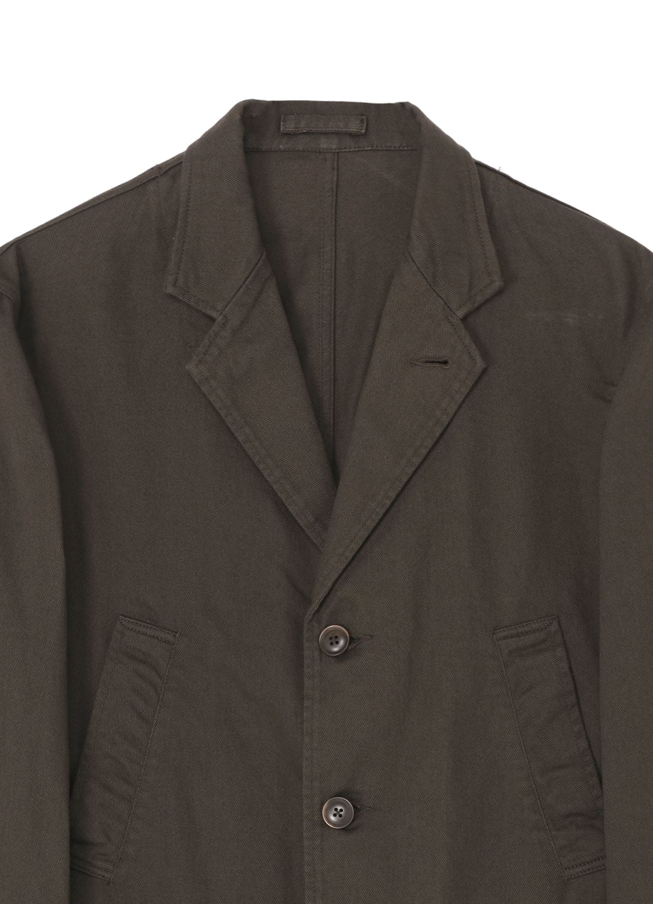 COTTON DRILL SINGLE BREASTED JACKET WITH BOX POCKETS