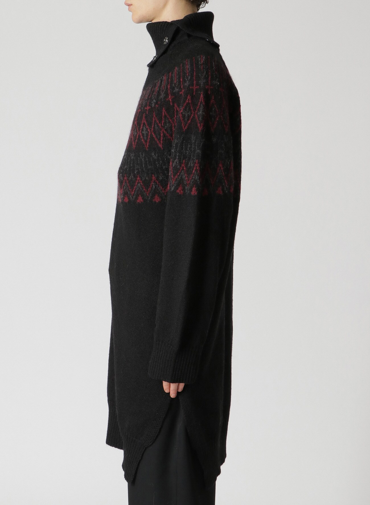 5G NORDIC KNIT AFFERENT TURTLE(FREE SIZE Black): Yohji Yamamoto