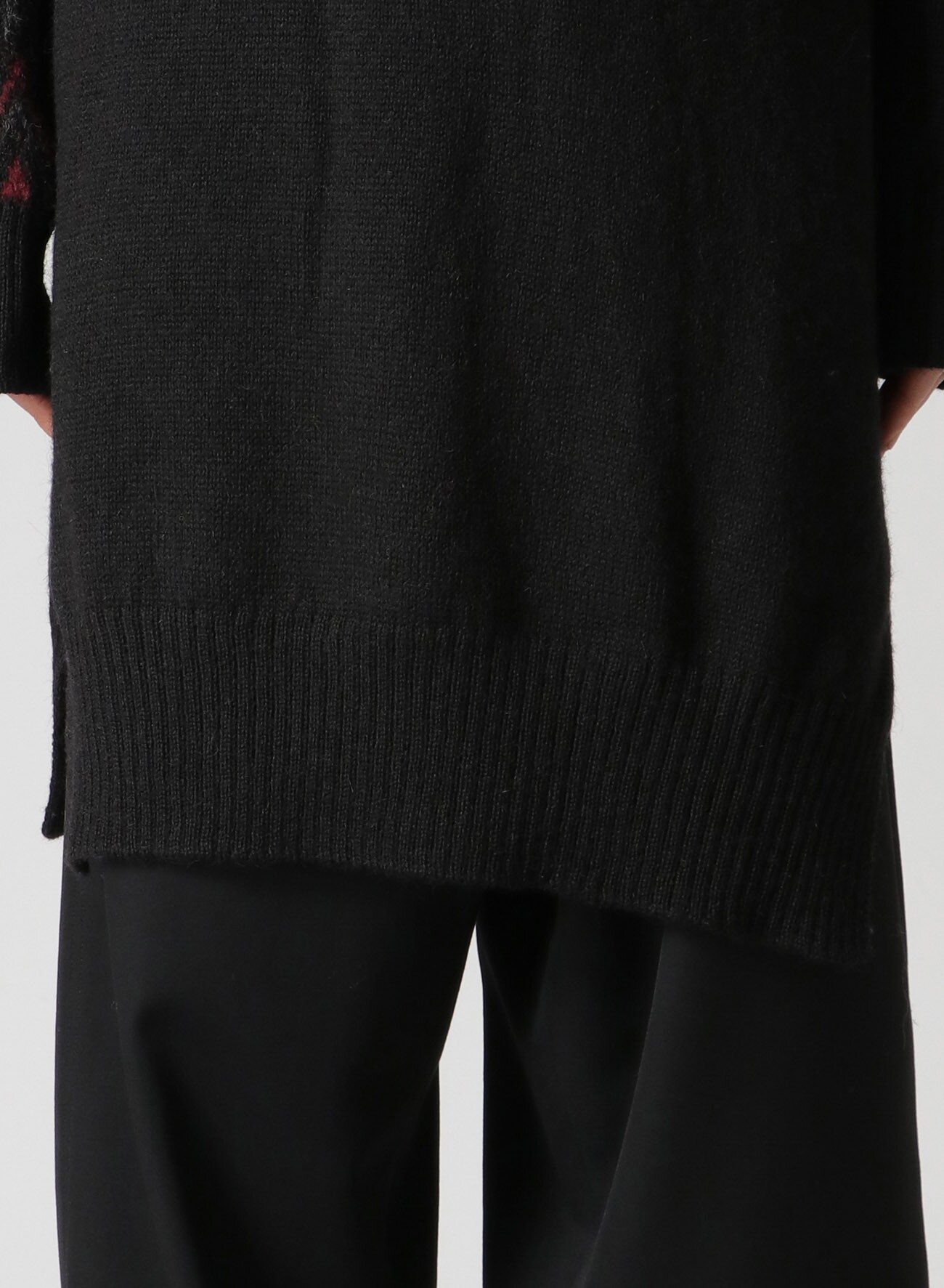 5G NORDIC KNIT AFFERENT TURTLE(FREE SIZE Black): Yohji Yamamoto