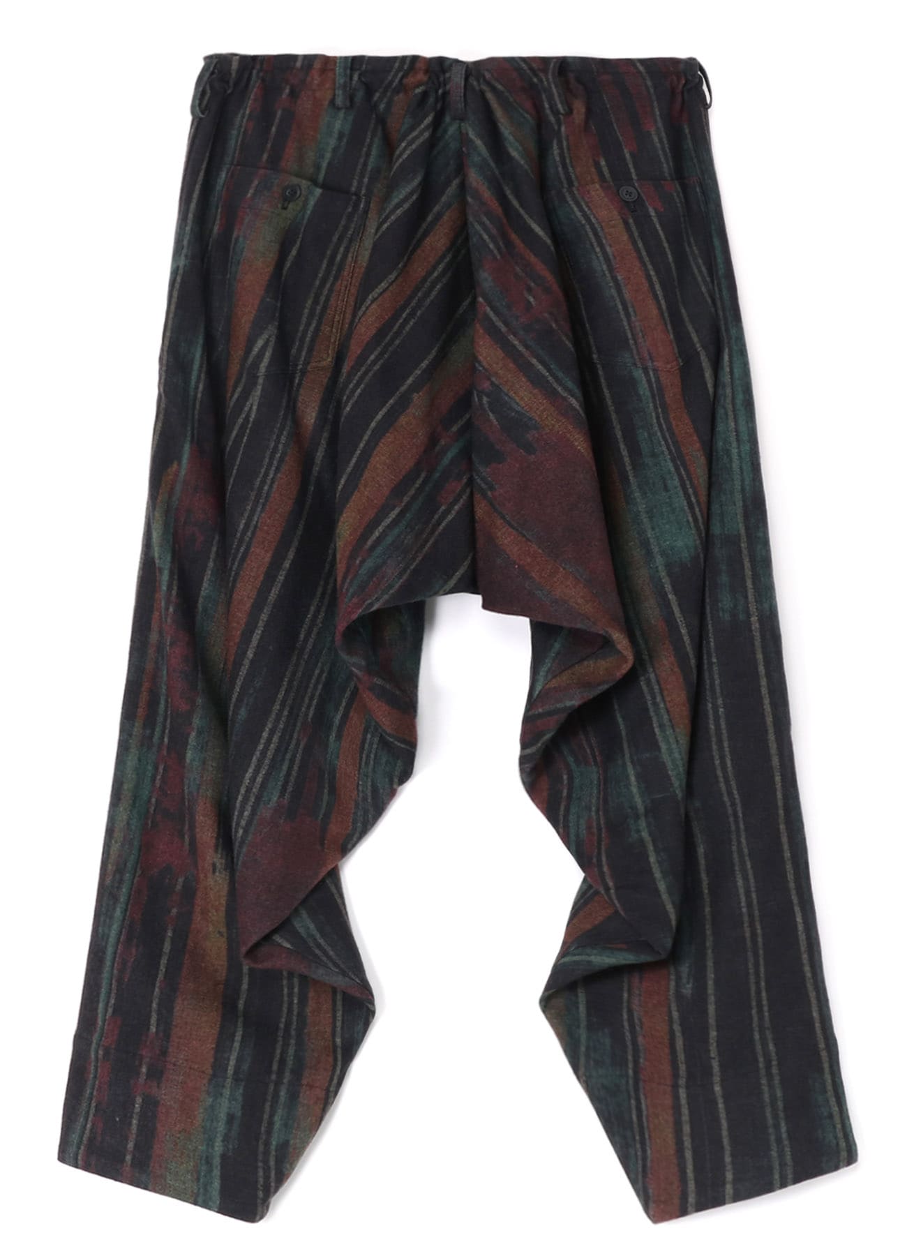 ABSTRACT STRIPE PATTERNED PANTS WITH SIDE ZIPPERS