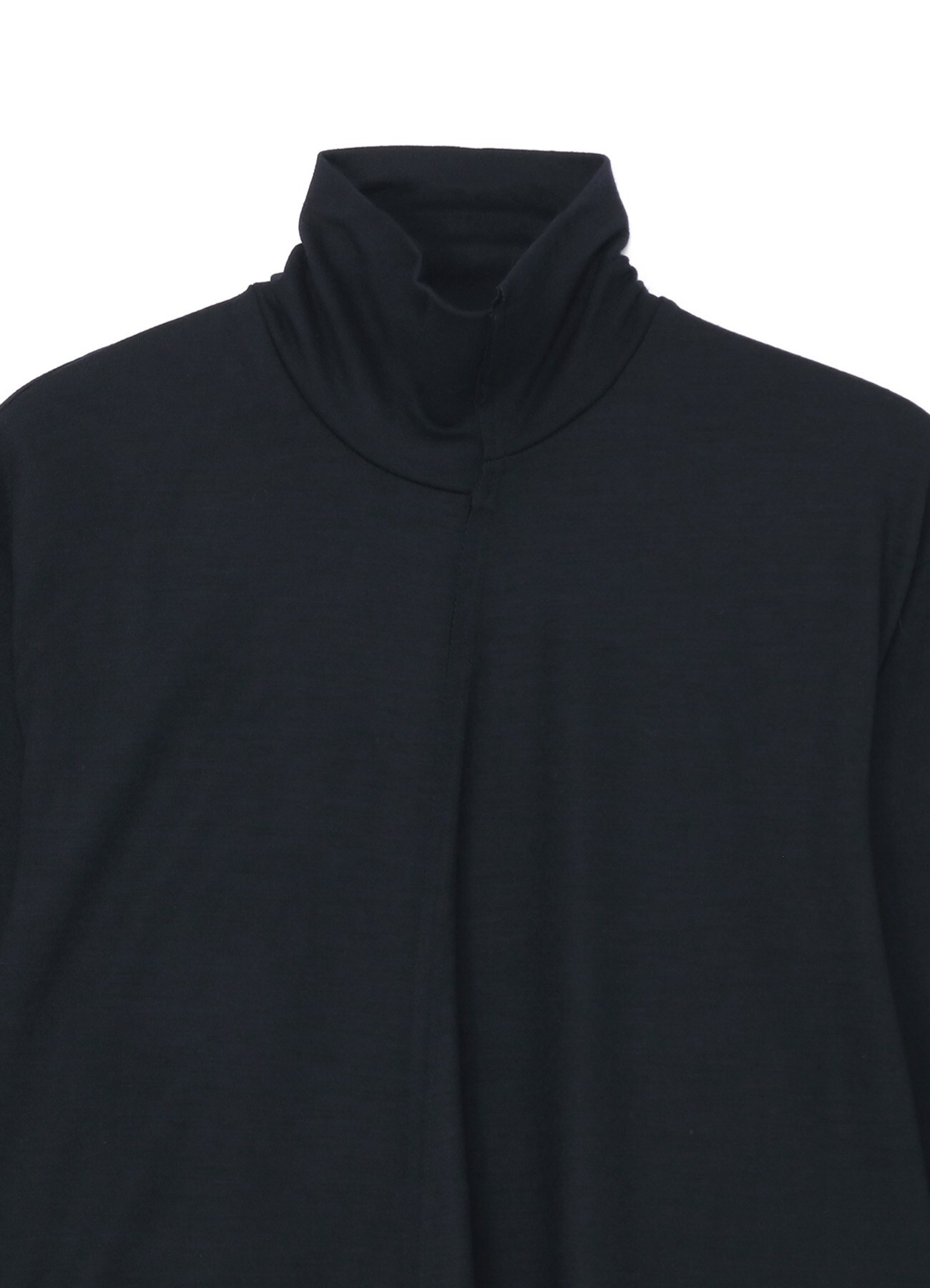 RE DIAGONAL SEAM TURTLE NECK T SHIRT(FREE SIZE Navy): Yohji