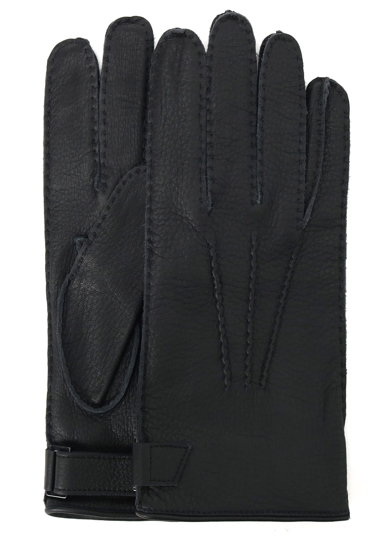Fingerless Driving Gloves Men Black - Deerskin - Handmade in Italy