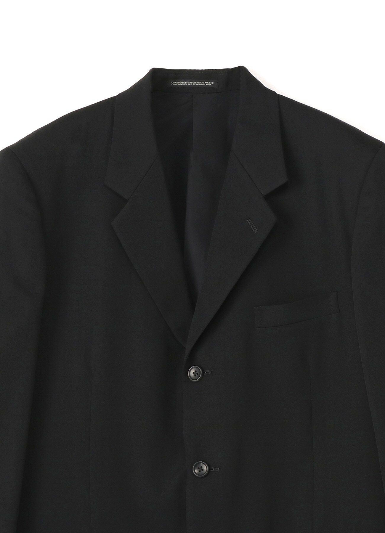 COSTUME D'HOMME wool gabardine three-button single jacket (XS 
