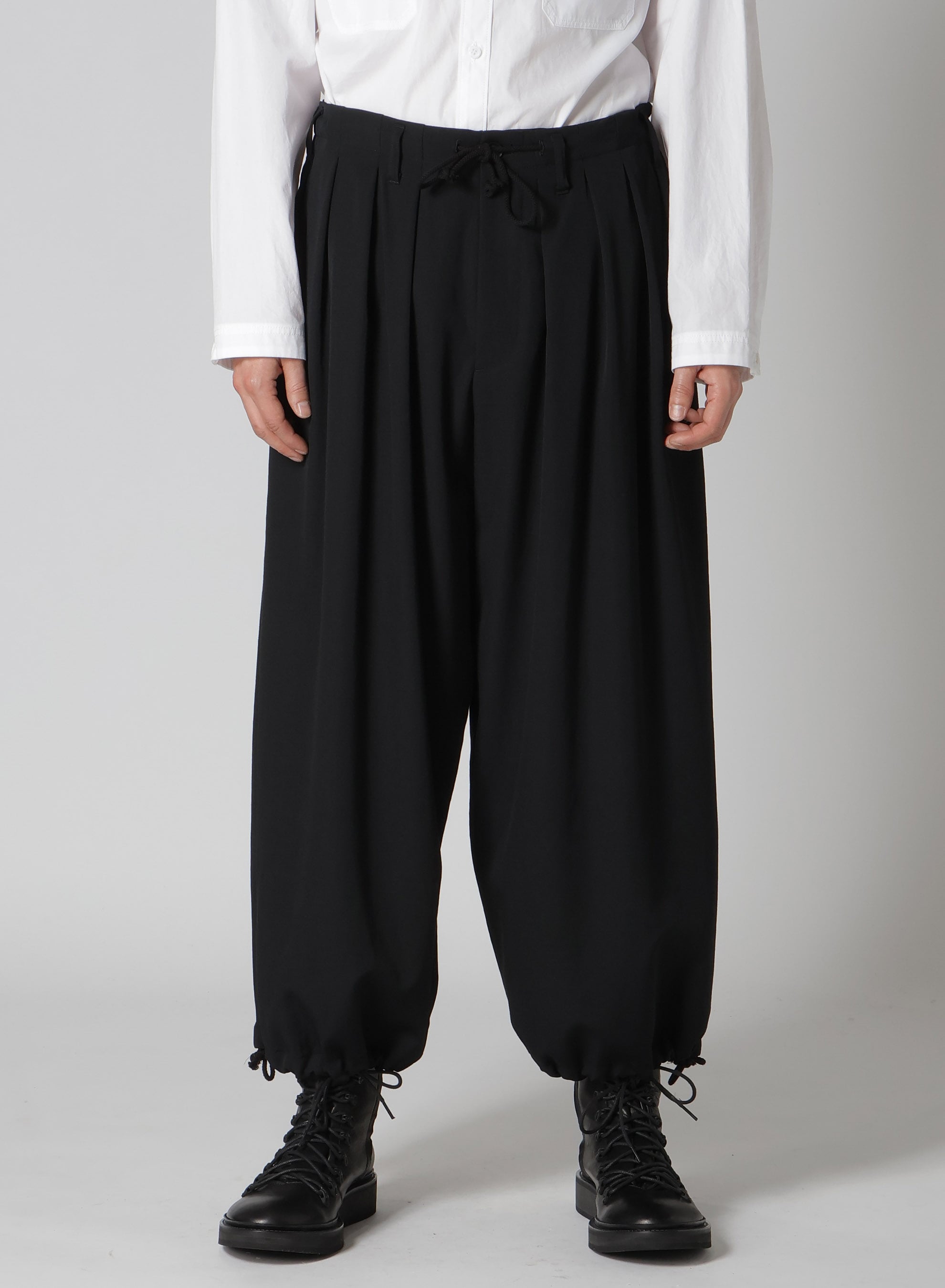 WOOL GABARDINE STANDARD BALLON PANTS