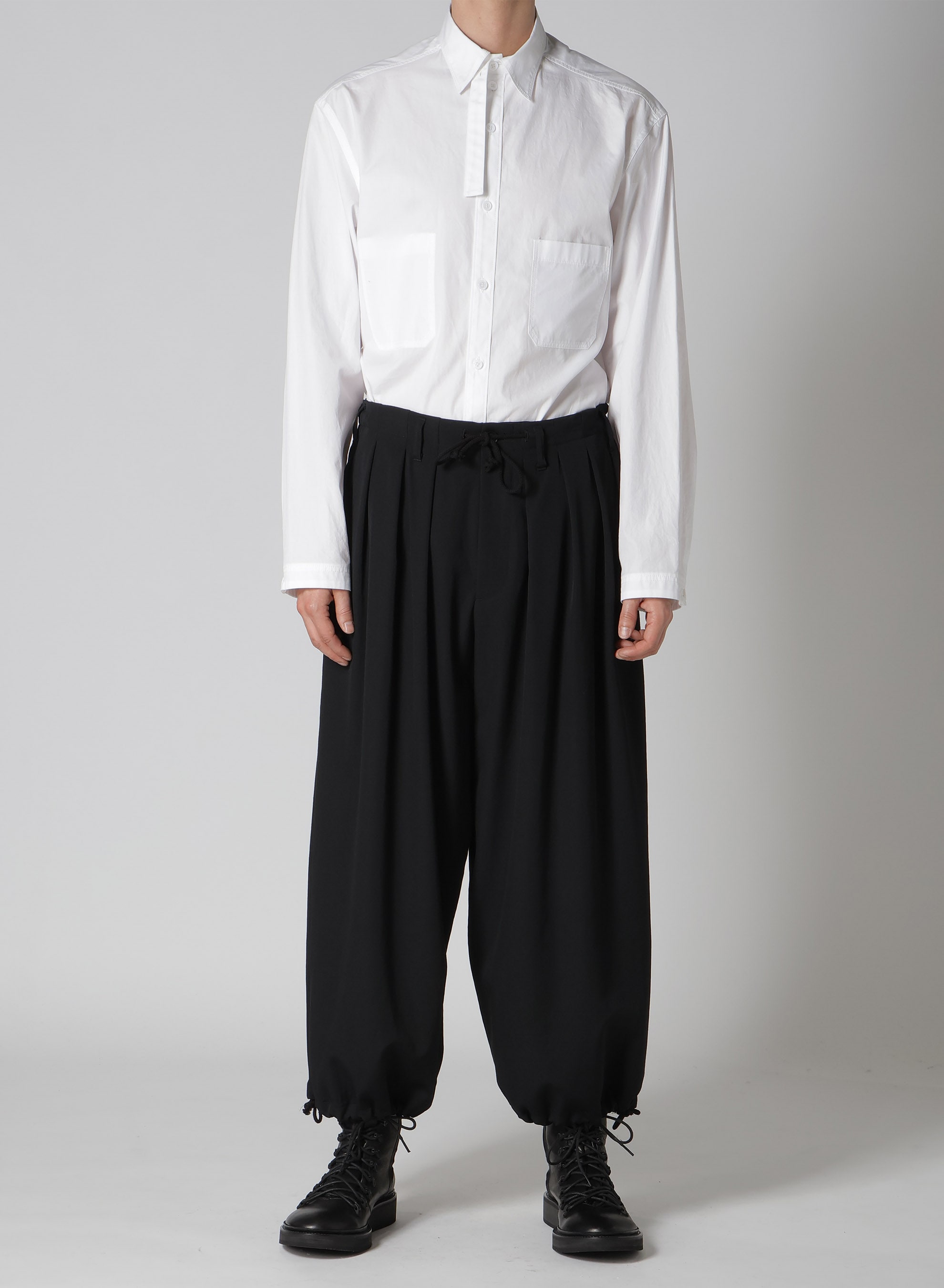 WOOL GABARDINE STANDARD BALLON PANTS