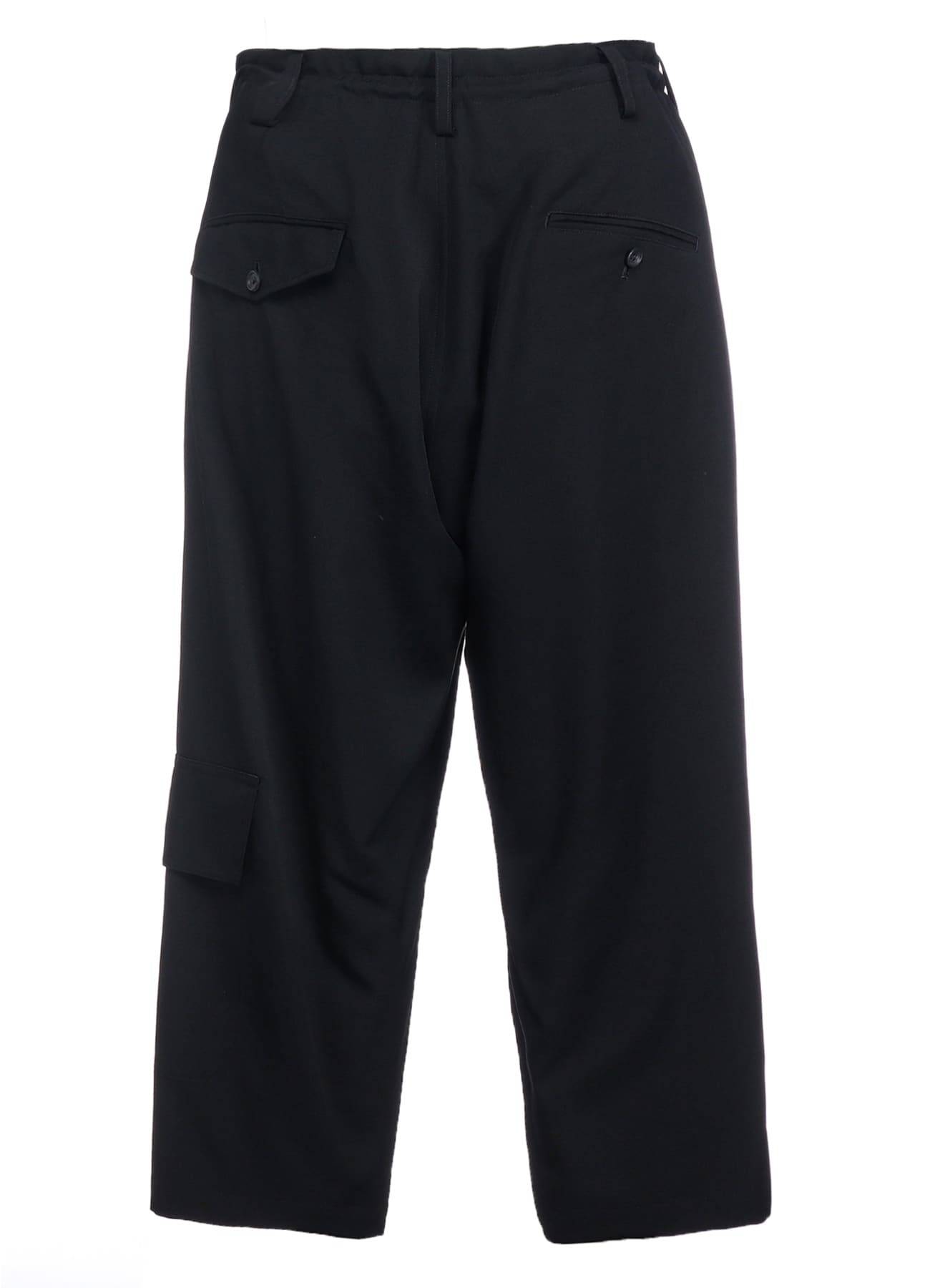 WOOL GABARDINE FRONT TUCK PANTS