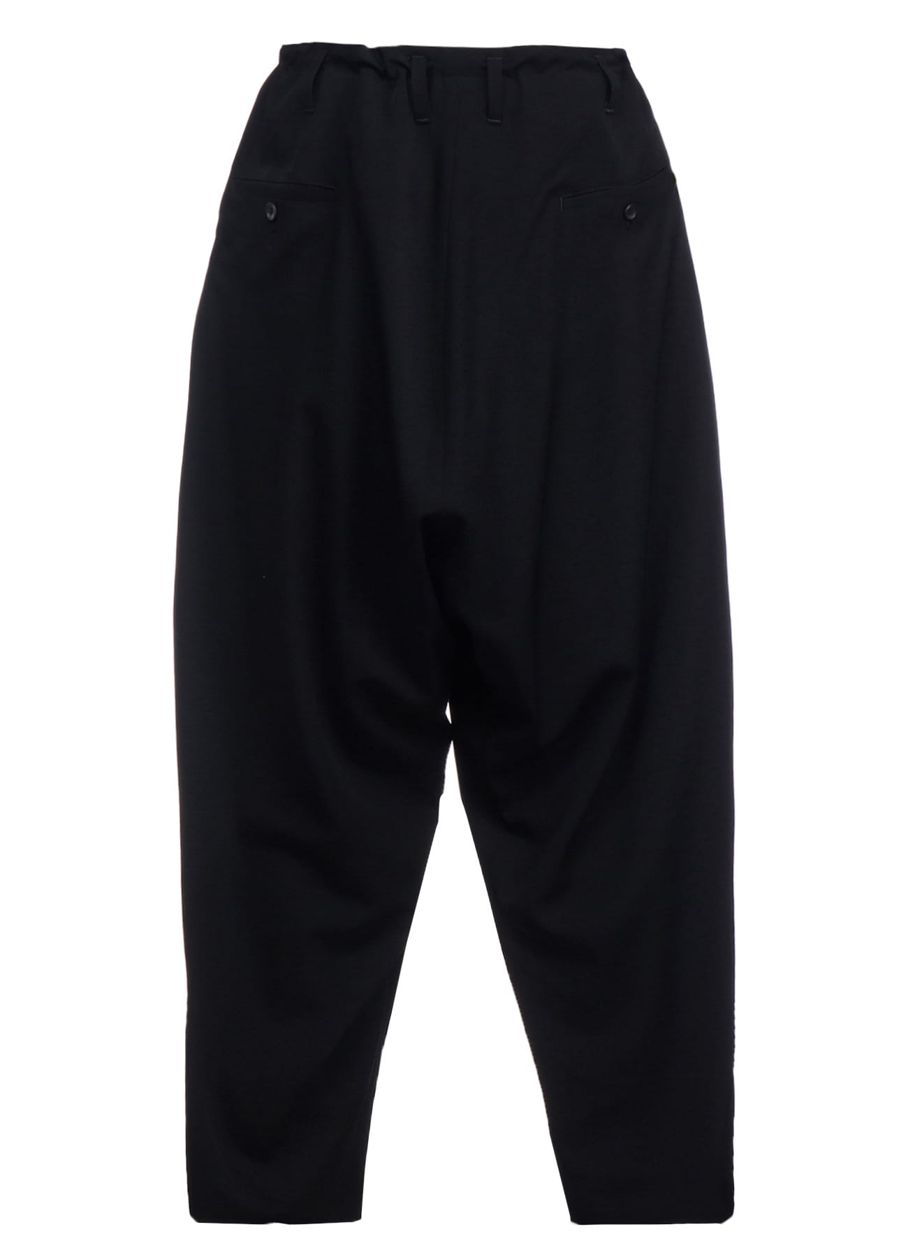 WOOL GABARDINE SIDE TUCK PANTS