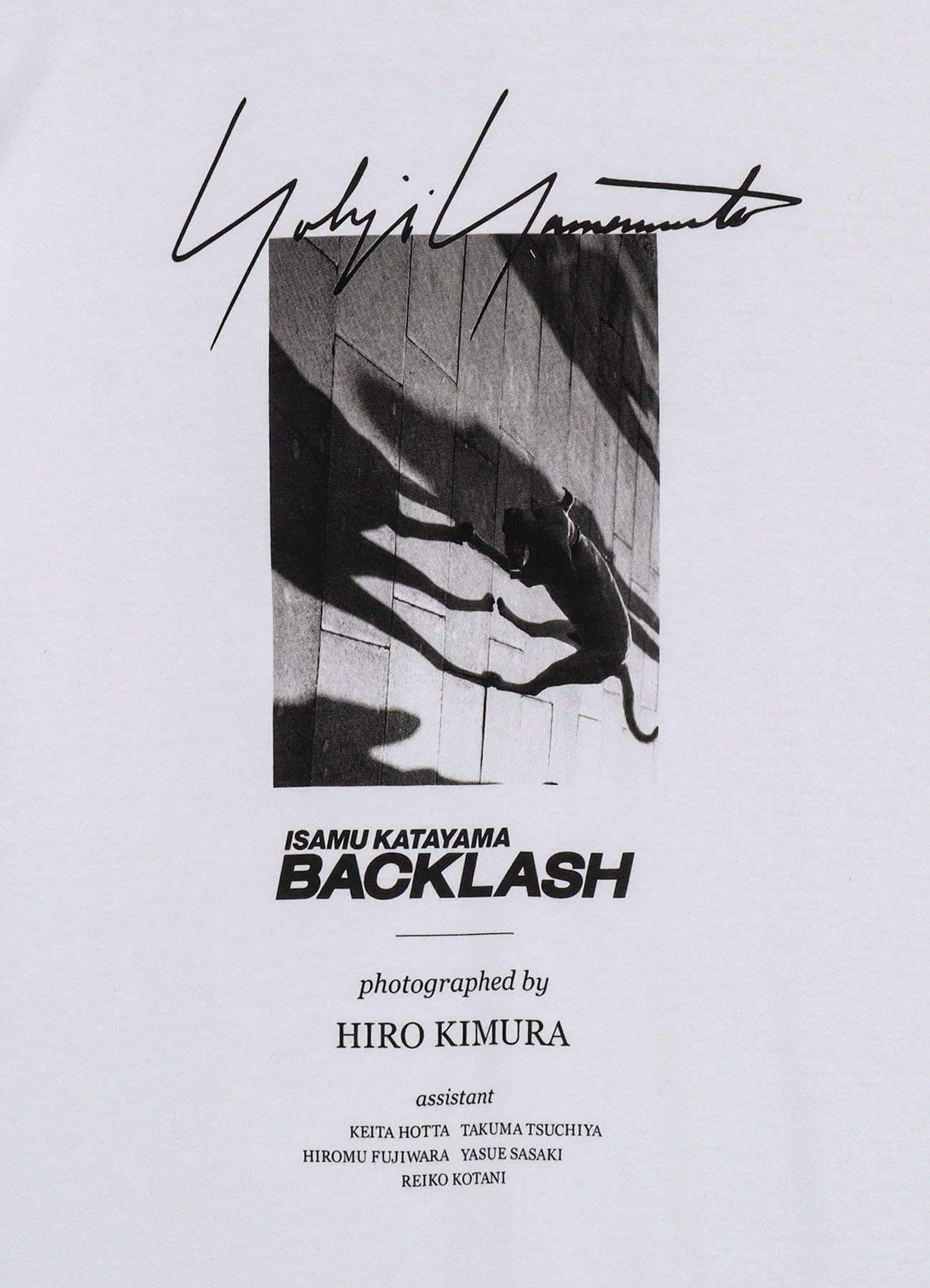 【Launching 10:00(JST), July 23】Yohji Yamamoto X BACKLASH PHOTOGRAPH T-SHIRT