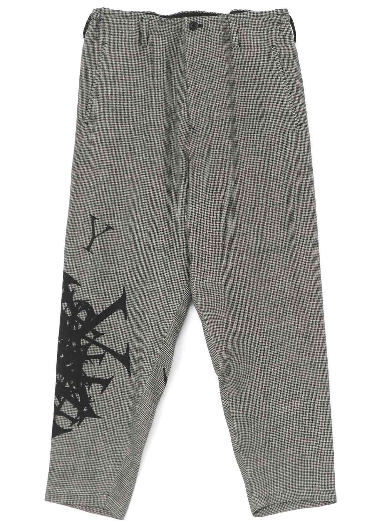 HOUNDSTOOTH PRINT PANTS(S Grey): Yohji Yamamoto POUR HOMME｜THE 