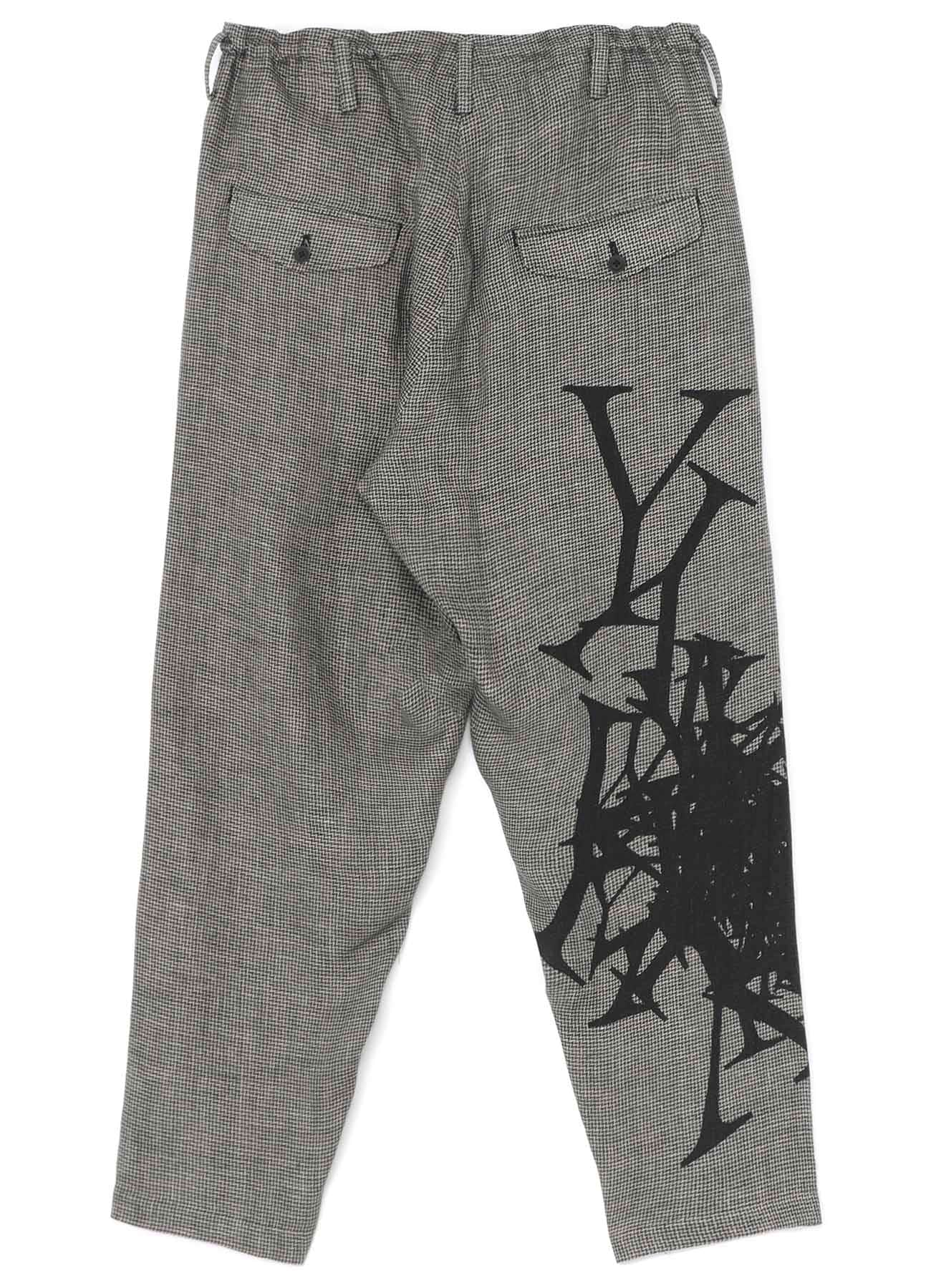 Houndstooth Print Button Skinny Pants Elegant High Waist - Temu Australia