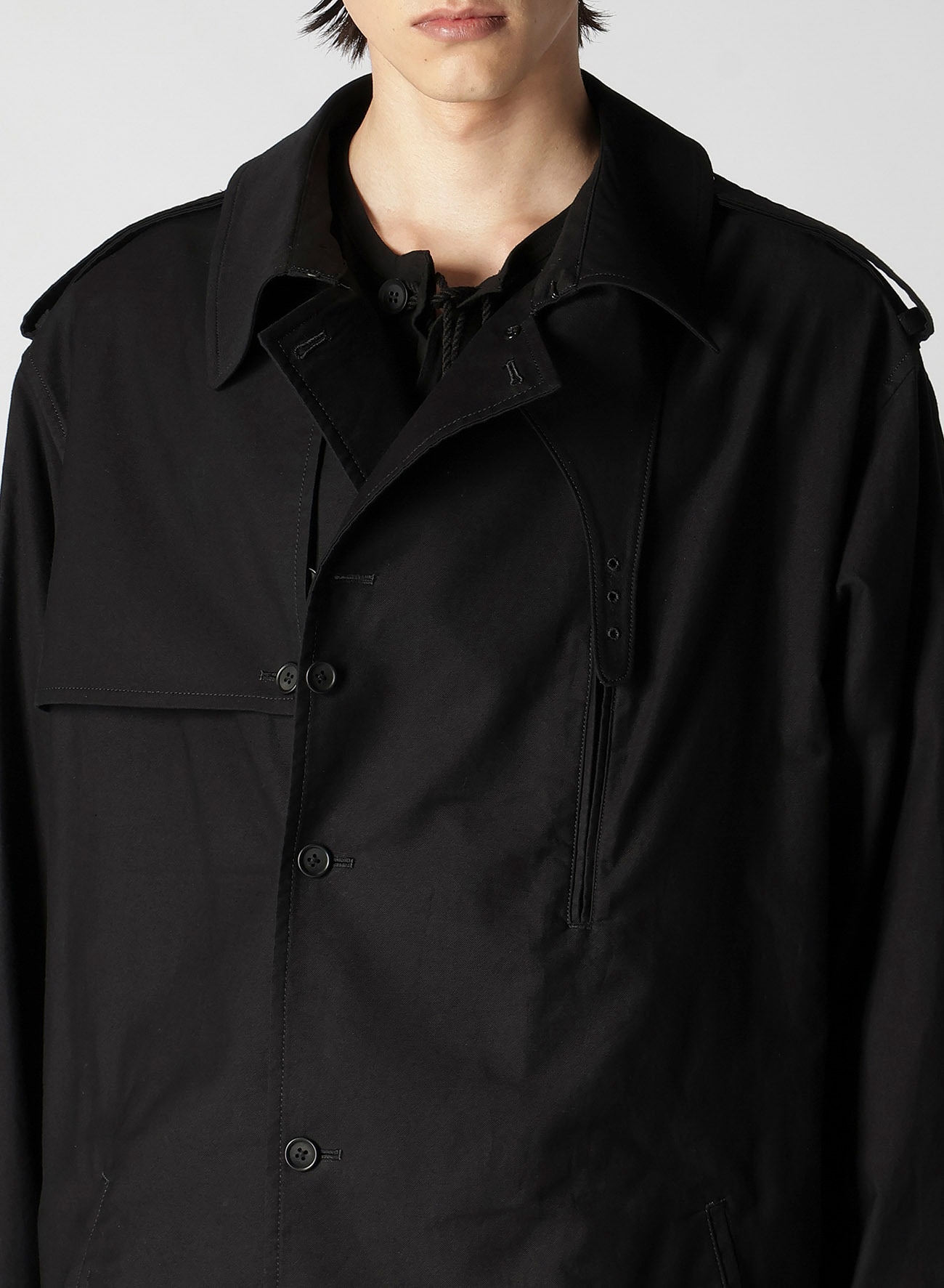 WIDE TWILL Z-TRENCH-STYLE BLOUSON
