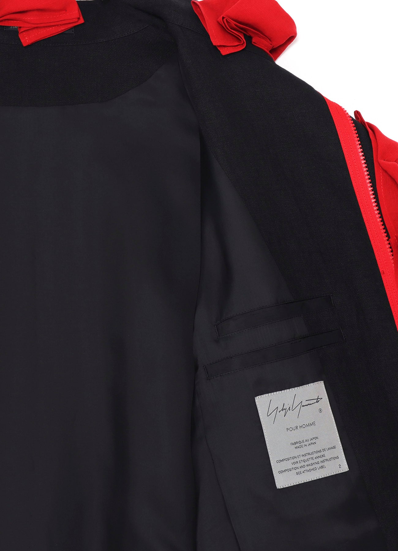 TWILL DECORATIVE CLOTH EMBROIDERED JACKET(S Black): Yohji Yamamoto 