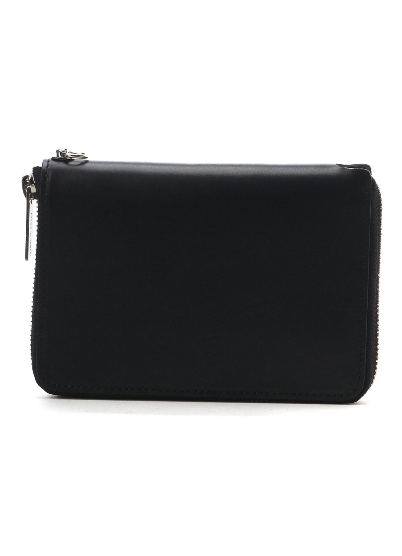THICK UNFINISHED LEATHER ZIP WALLET S(FREE SIZE Black): Vintage 