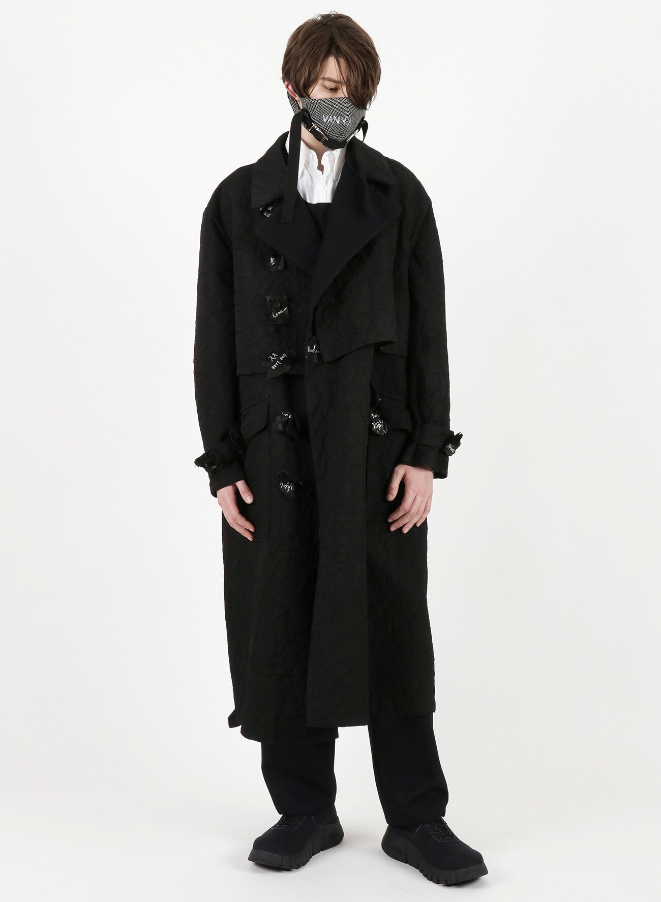 CU TWILL X W FLANNEL G-DOUBLE FACED TRENCH