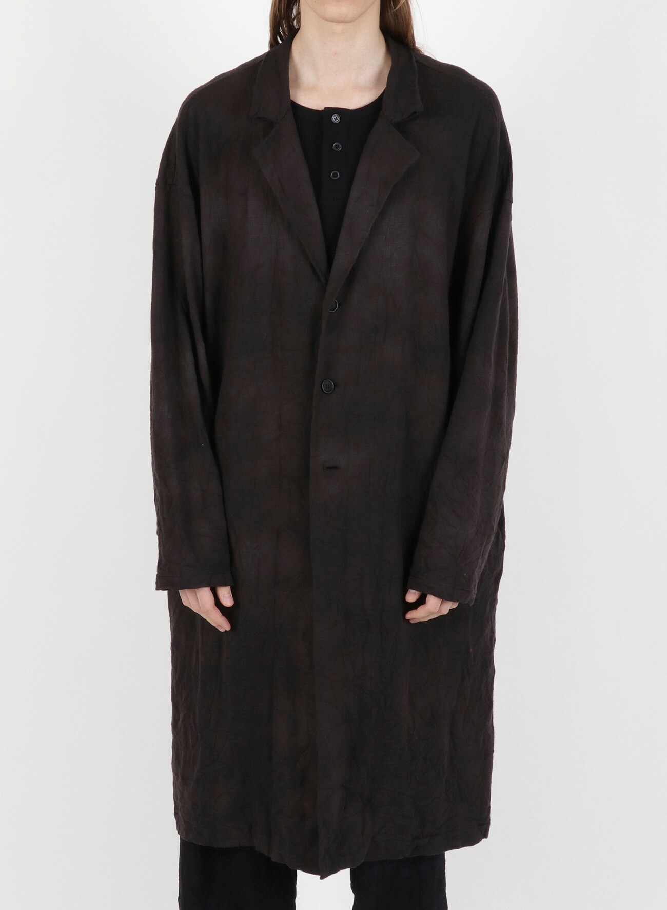 yohji yamamoto POUR HOMME◇CHECK JQ SPECKLED DYE BIG CARDIGAN