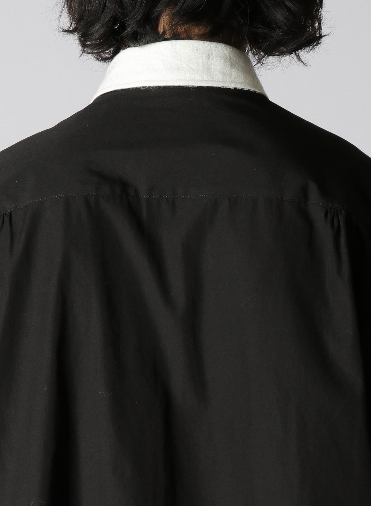 100/2 BROAD SPARE COLLAR B(M Black): Yohji Yamamoto POUR HOMME