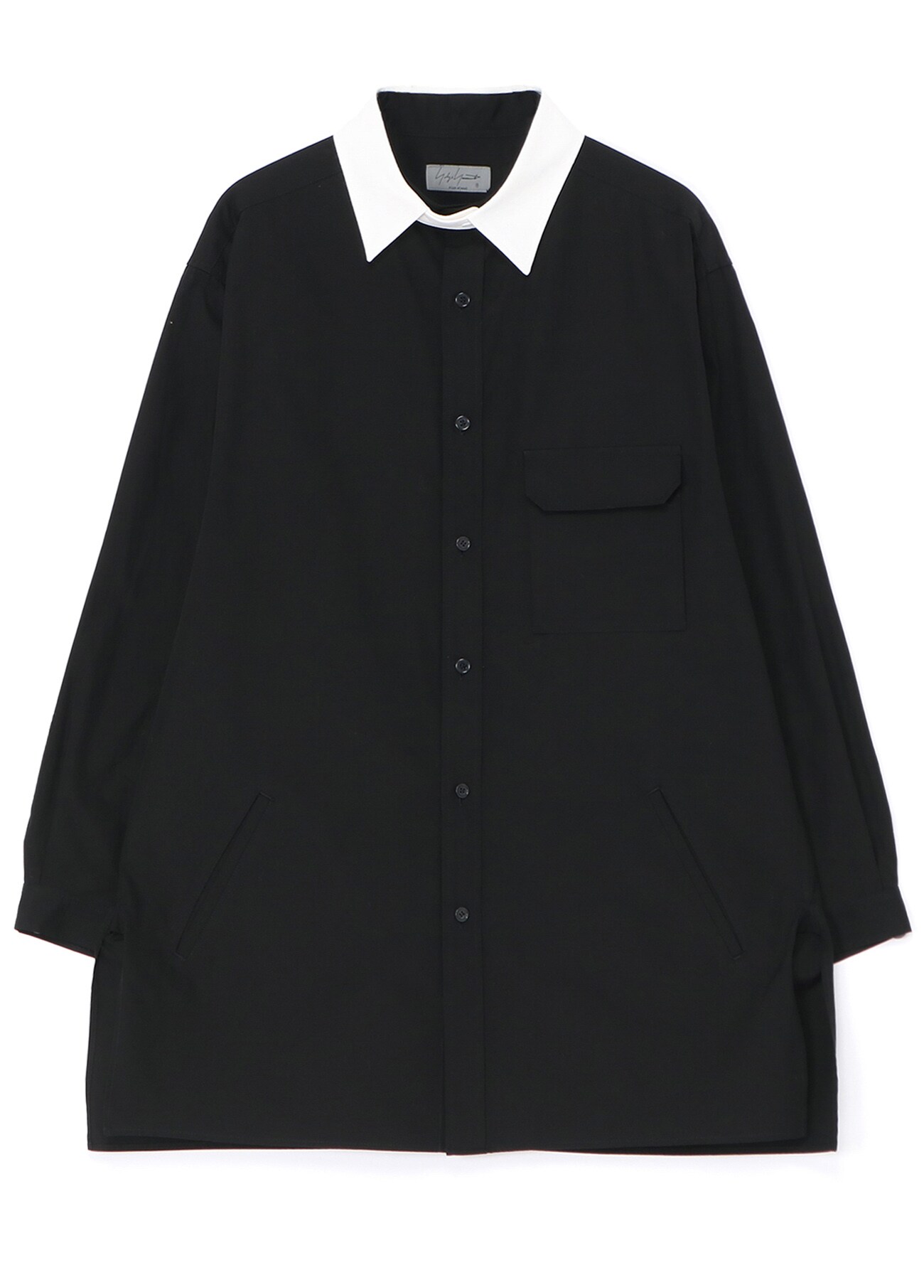 100/2 BROAD SPARE COLLAR B(M Black): Yohji Yamamoto POUR HOMME