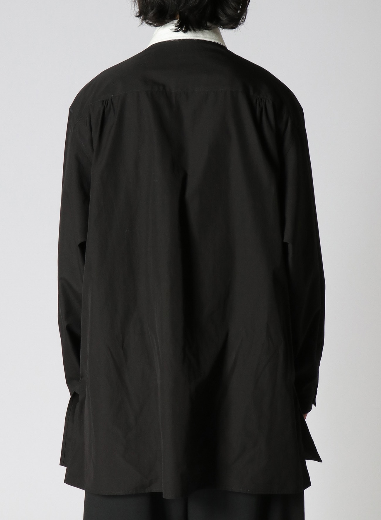 100/2 BROAD SPARE COLLAR B(M Black): Yohji Yamamoto POUR HOMME