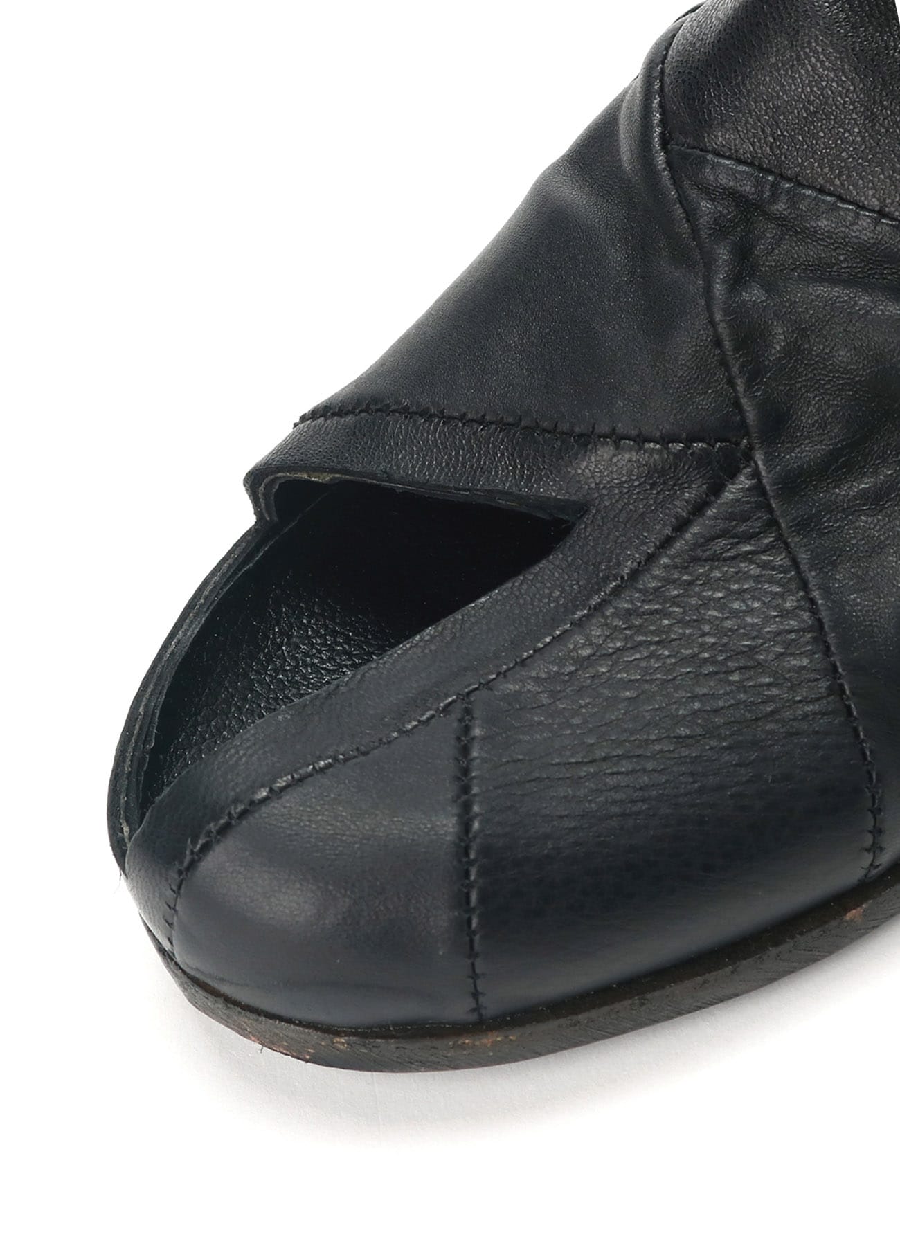 BLACK GOAT LEATHER BOOTS