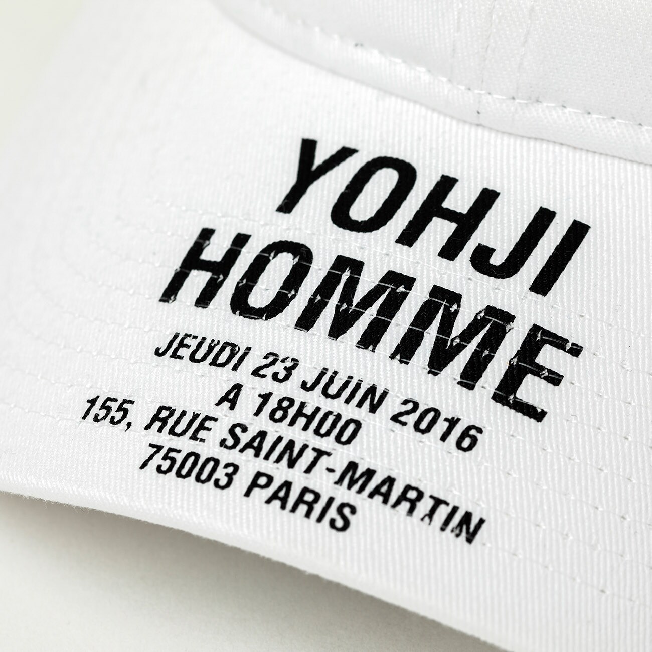 9THIRTY YOHJI HOMME PARIS ADDRESS CAP