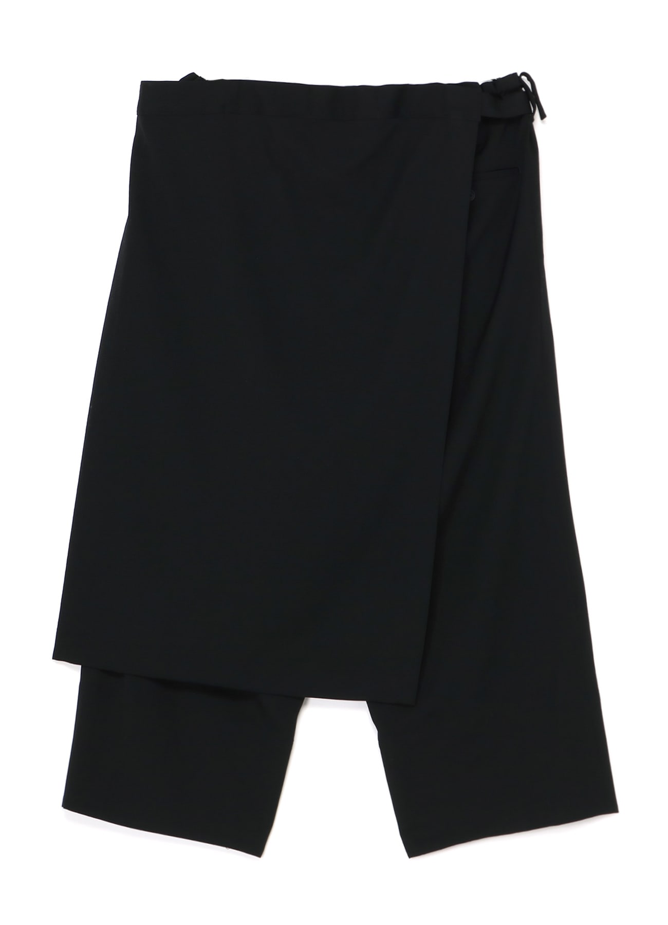 GABARDINE PRINTED WRAP PANTS(S Black): Yohji Yamamoto POUR HOMME